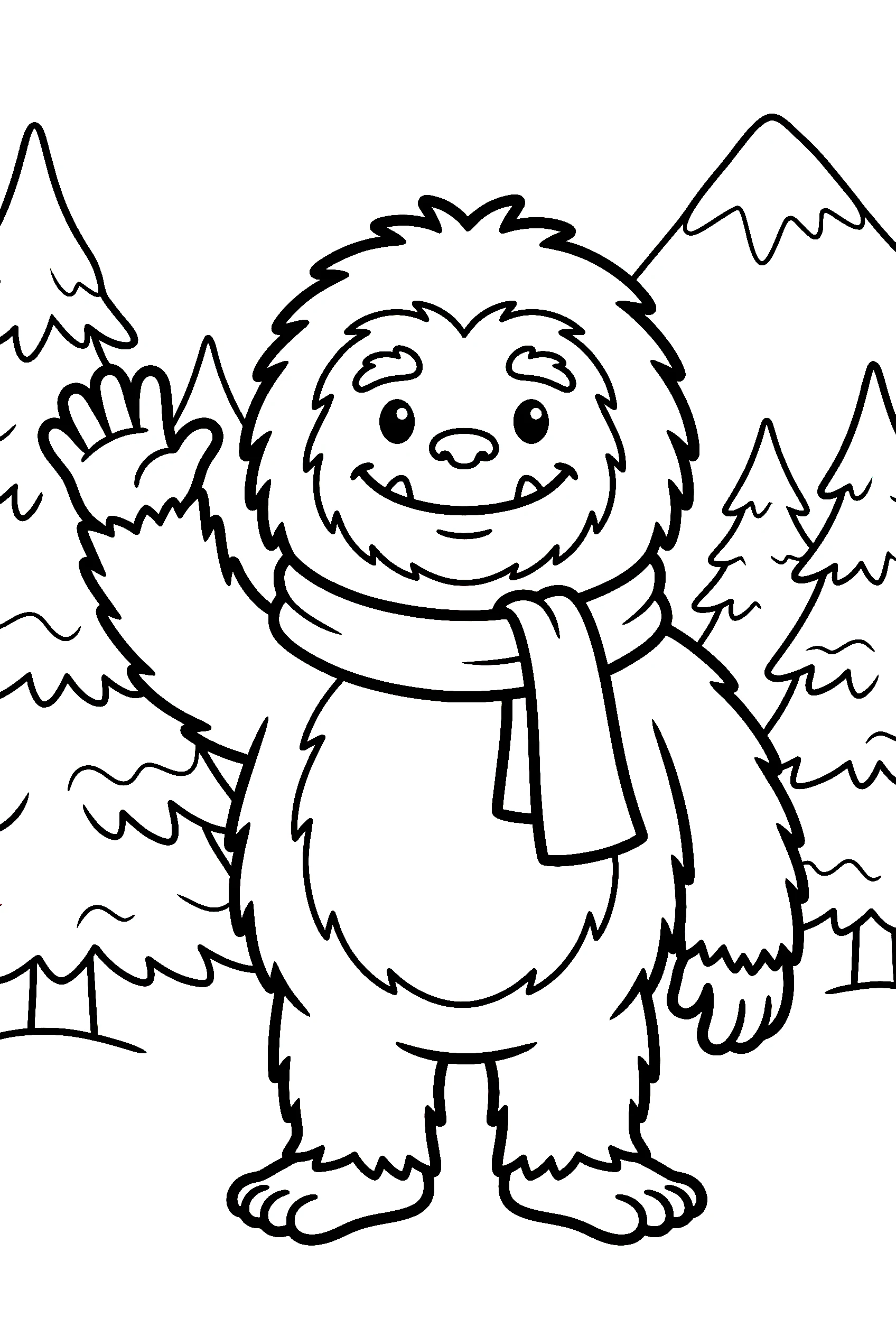 abominable snowman yeti printable sheet