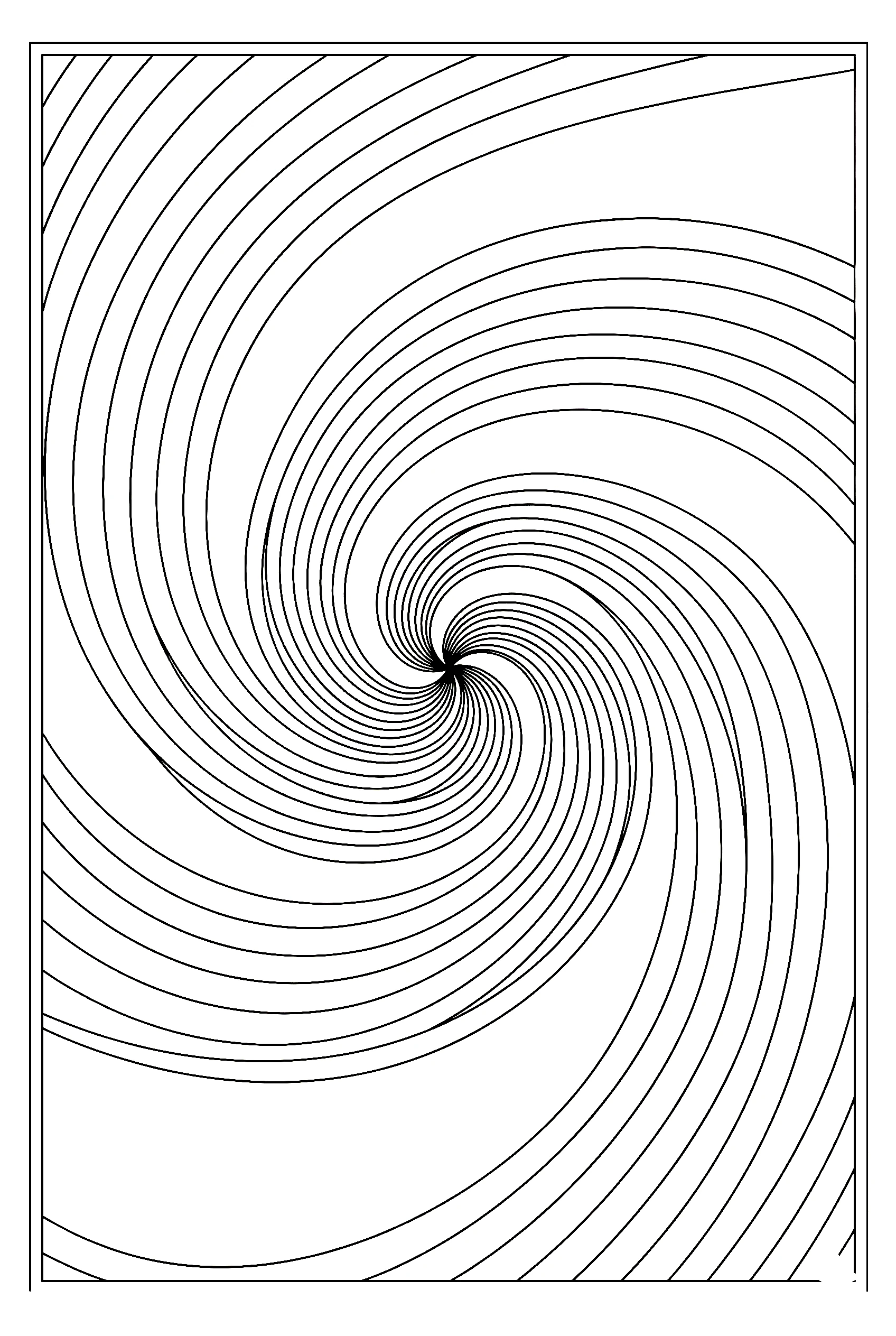 abstract rainbow swirl design printable sheet