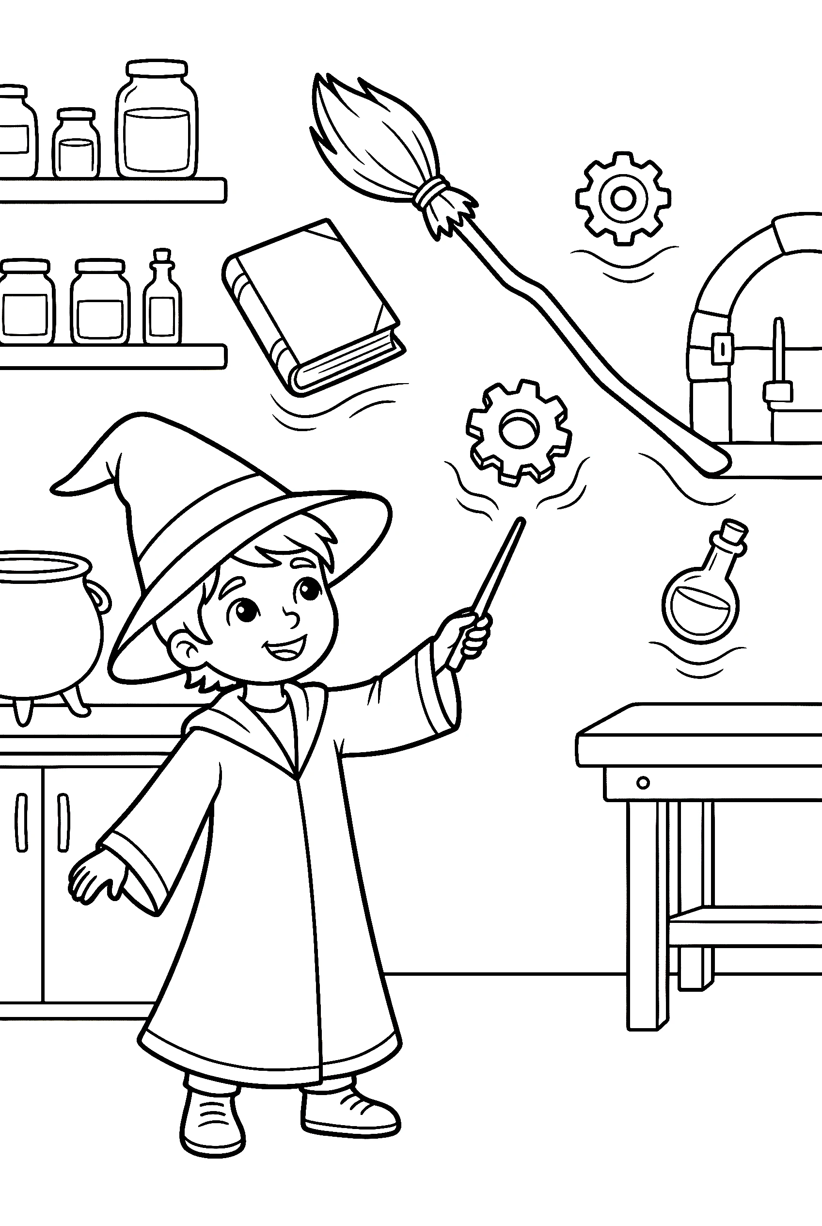 Wizard Coloring Pages