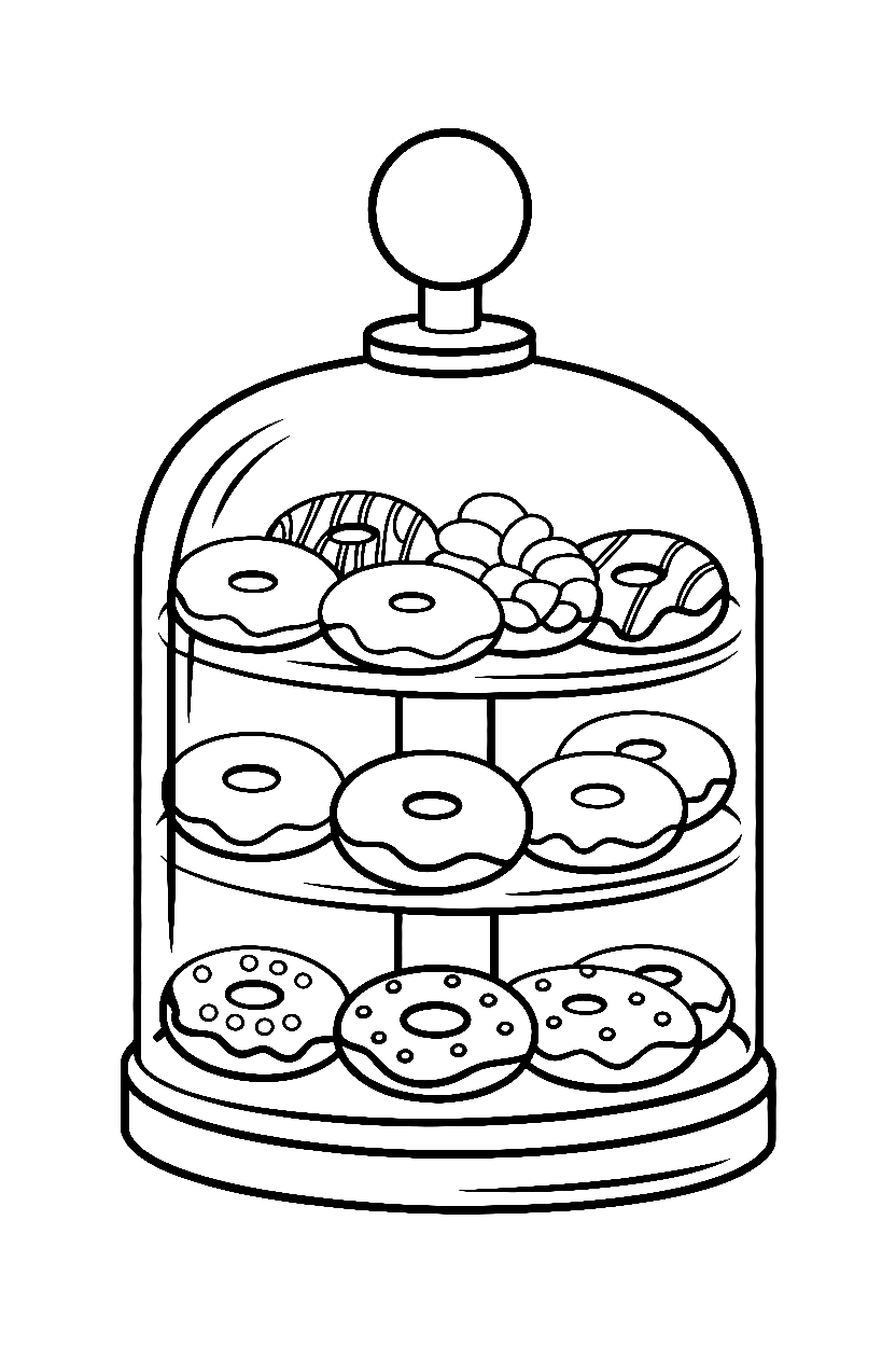 Donut Coloring Pages
