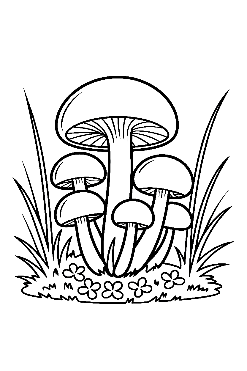 Mushroom Coloring Pages