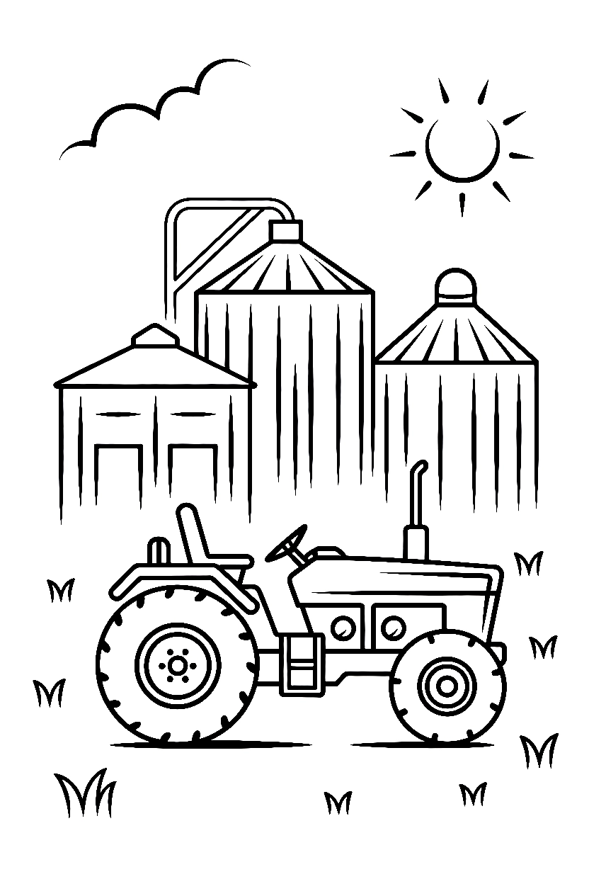 Tractor Coloring Pages