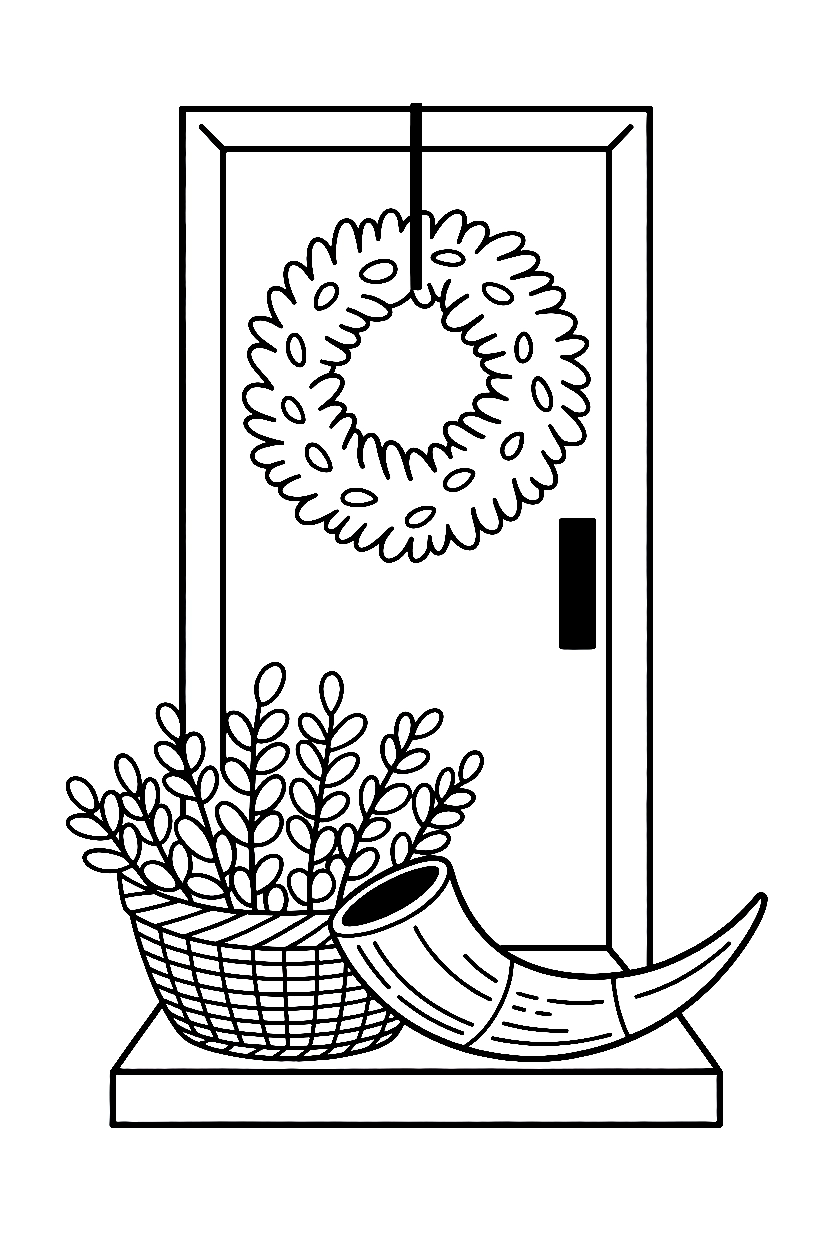Cornucopia Coloring Pages