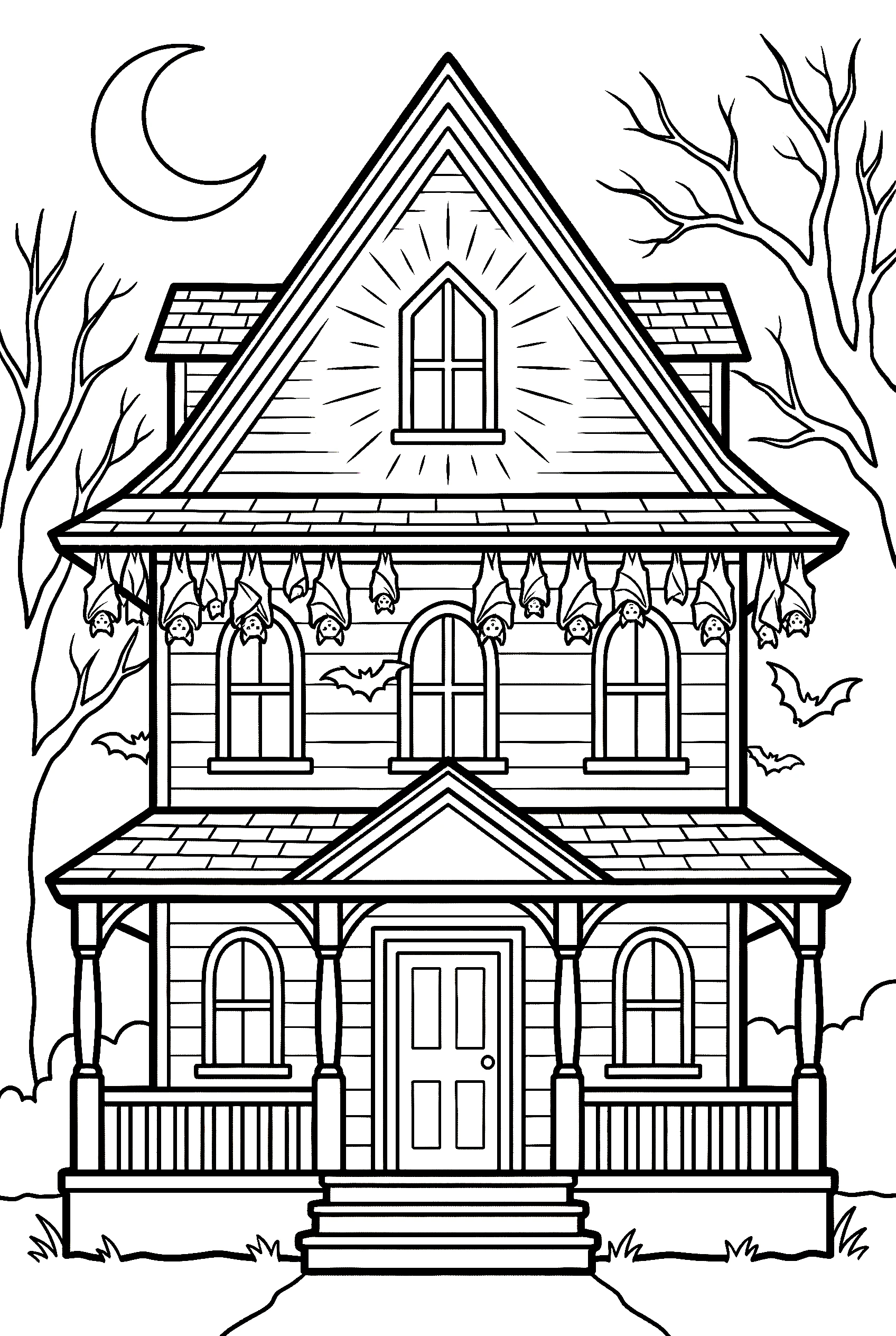 Haunted House Coloring Pages