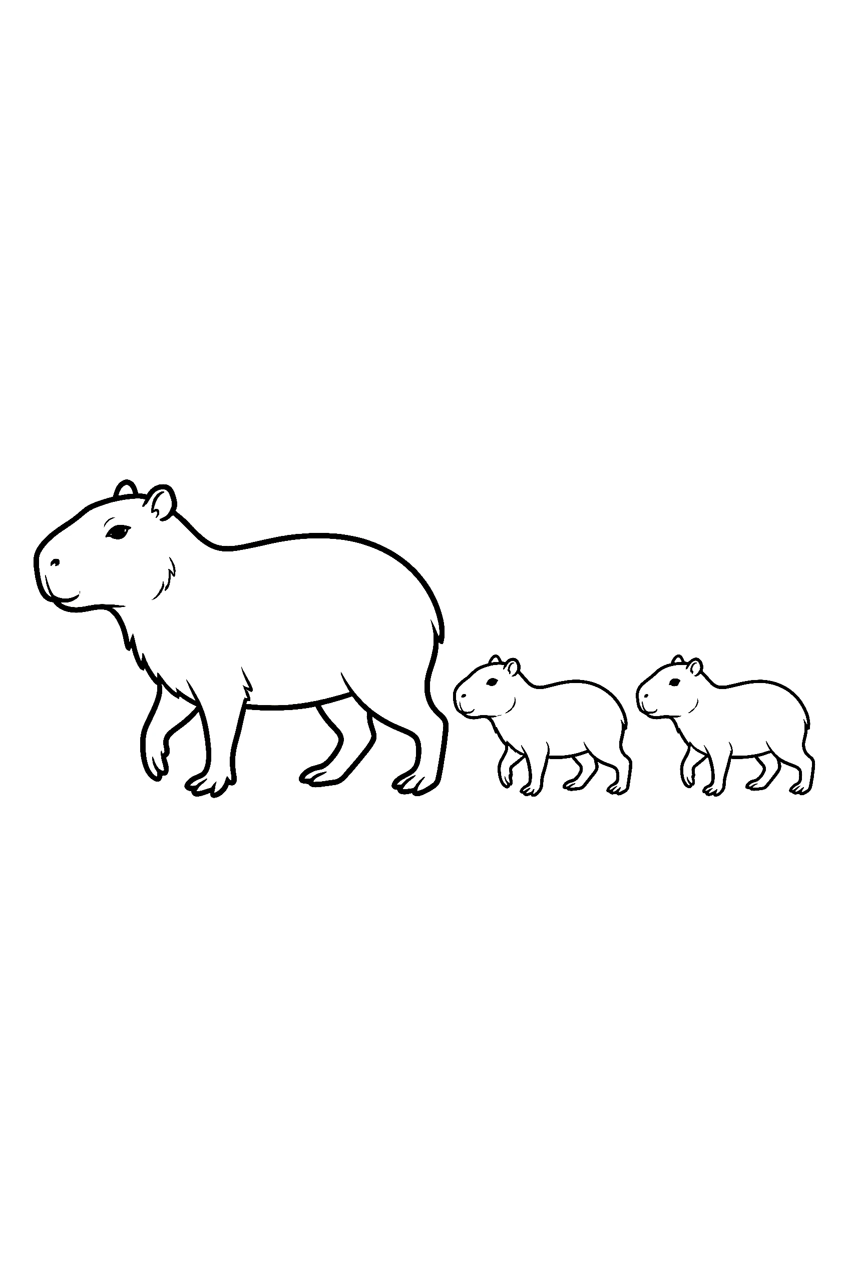 Capybara Coloring Pages