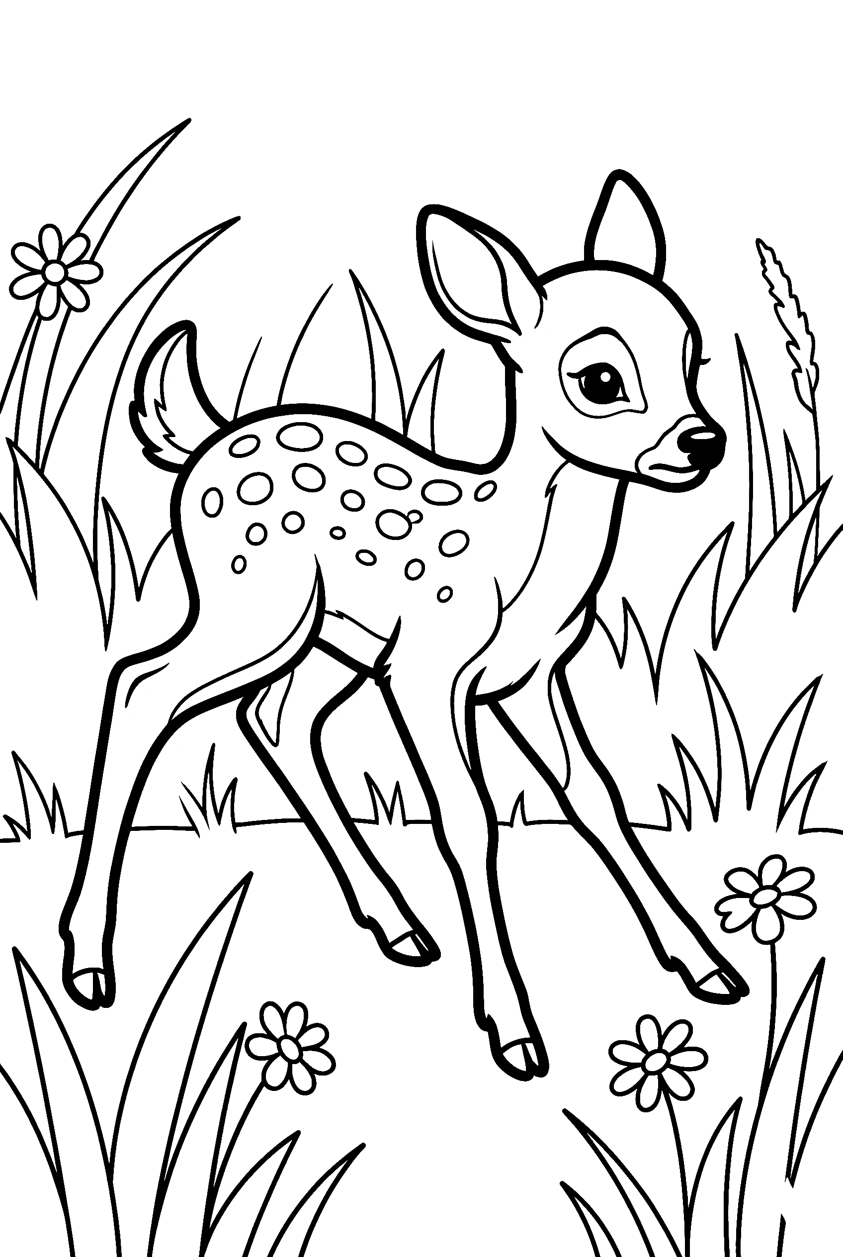 baby deer first steps drawing