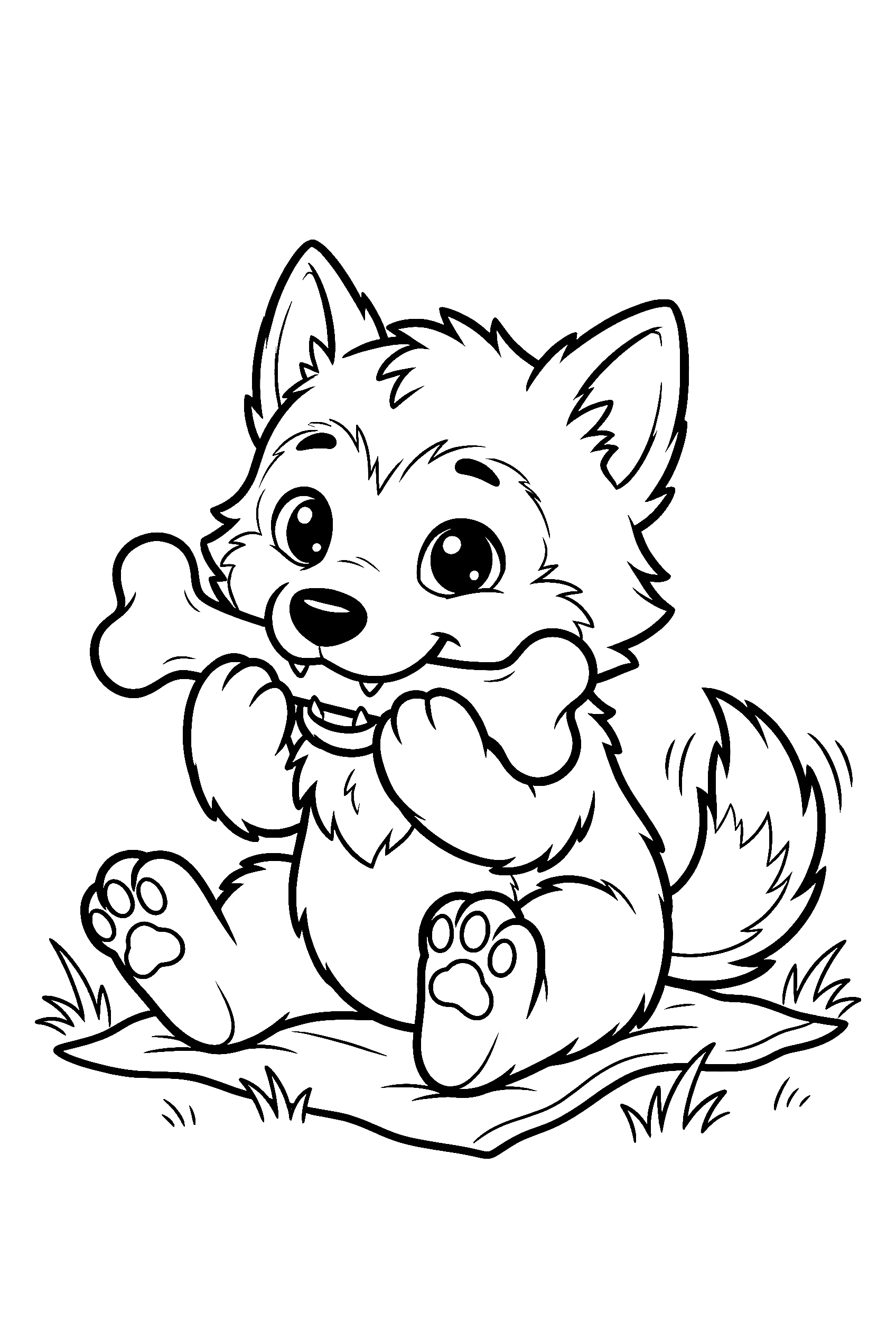 baby playing werewolf coloring pages