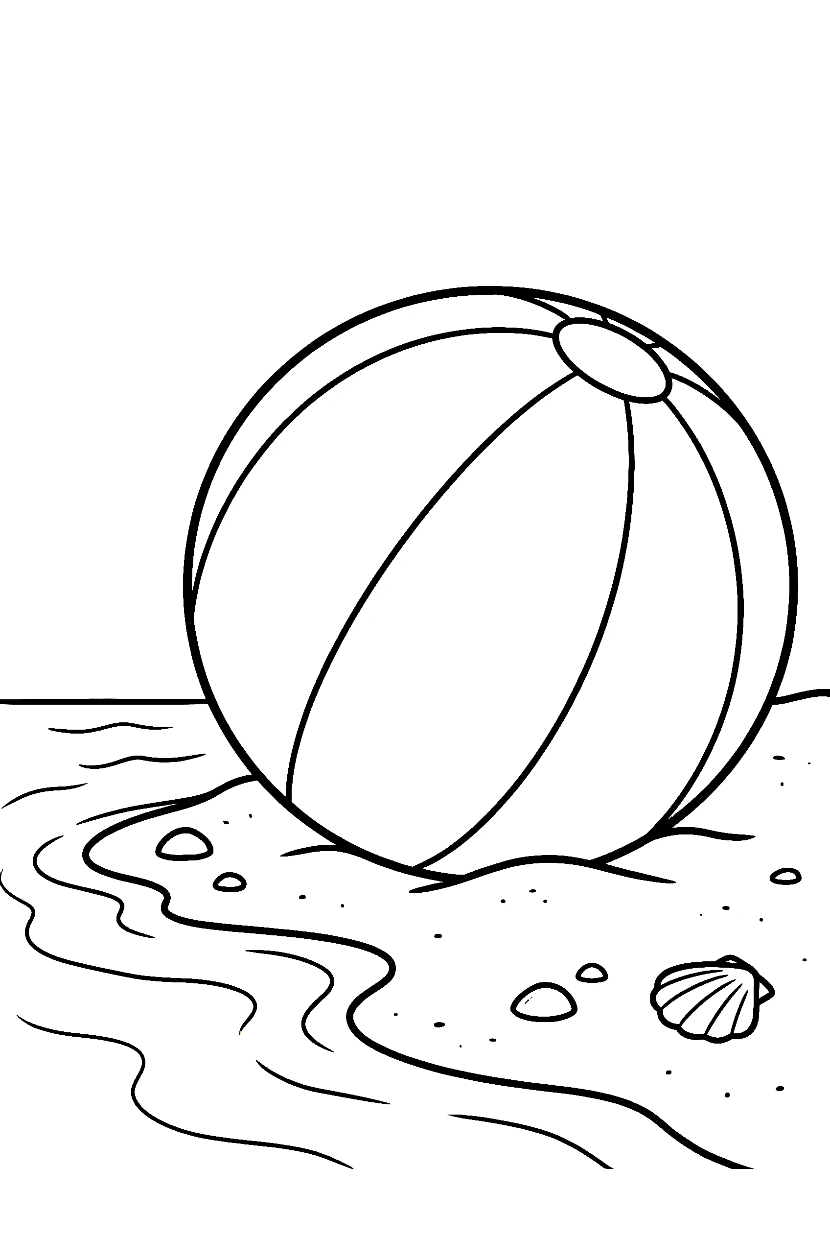 beach ball on sand coloring pages