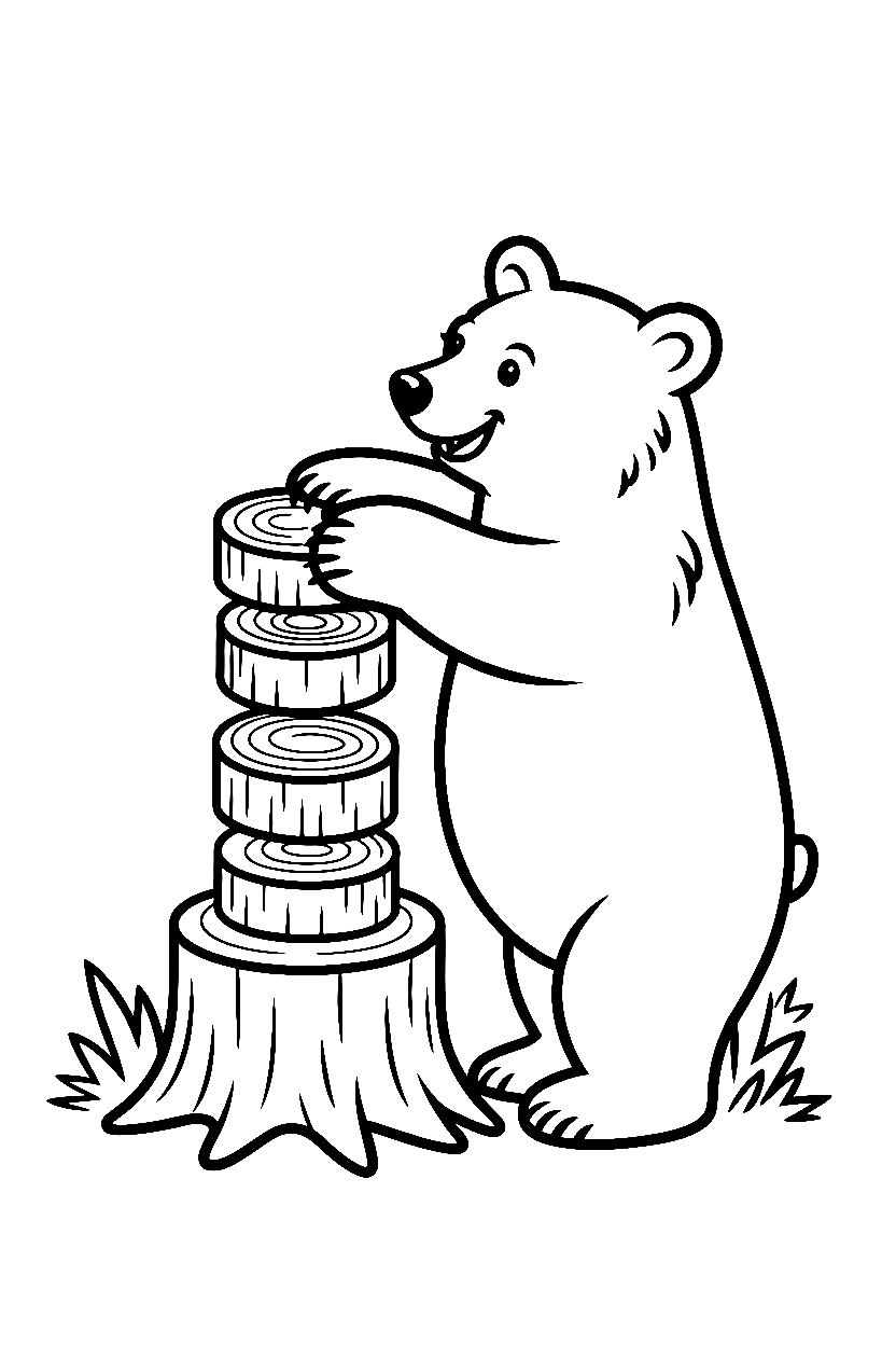 bear stump paws drawing