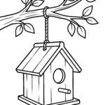birdhouse-tree-garden-coloring-pages