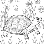 box-turtle-garden-coloring-pages