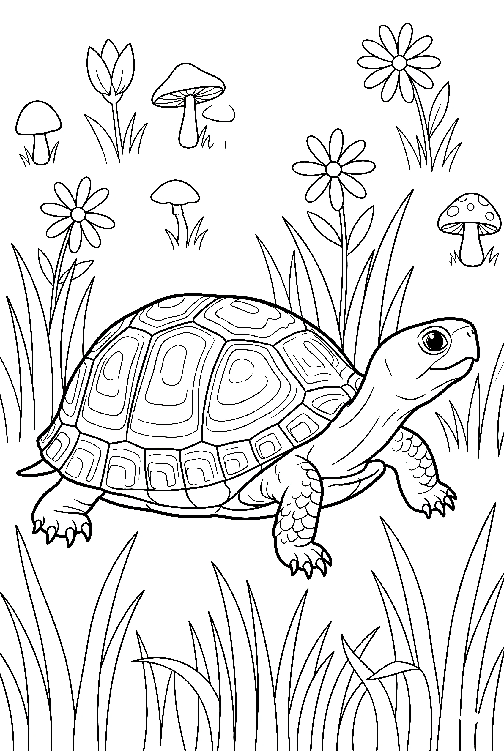 box turtle garden coloring pages