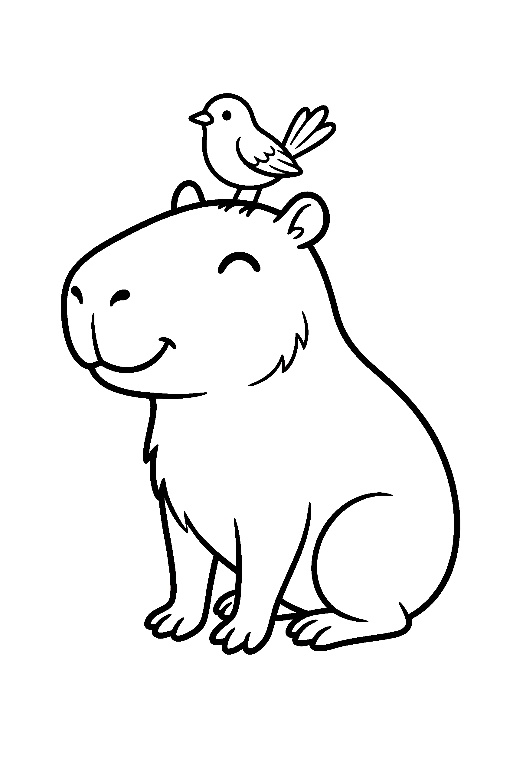 Capybara Coloring Pages