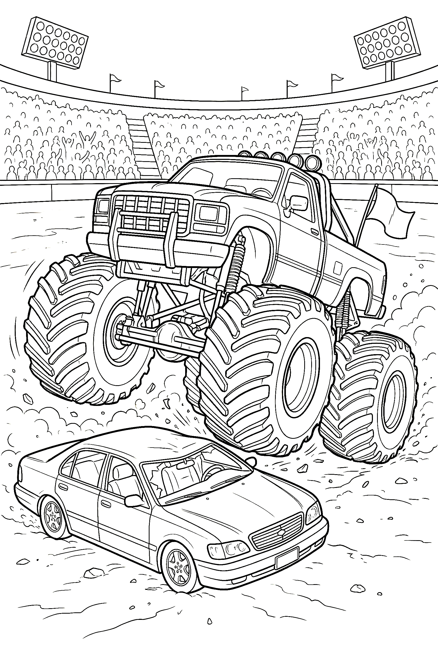 Monster truck coloring pages