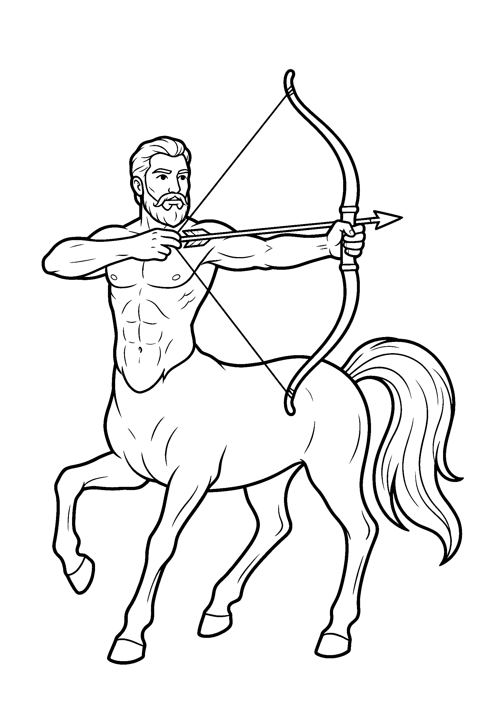 centaur horse man creatures coloring pages