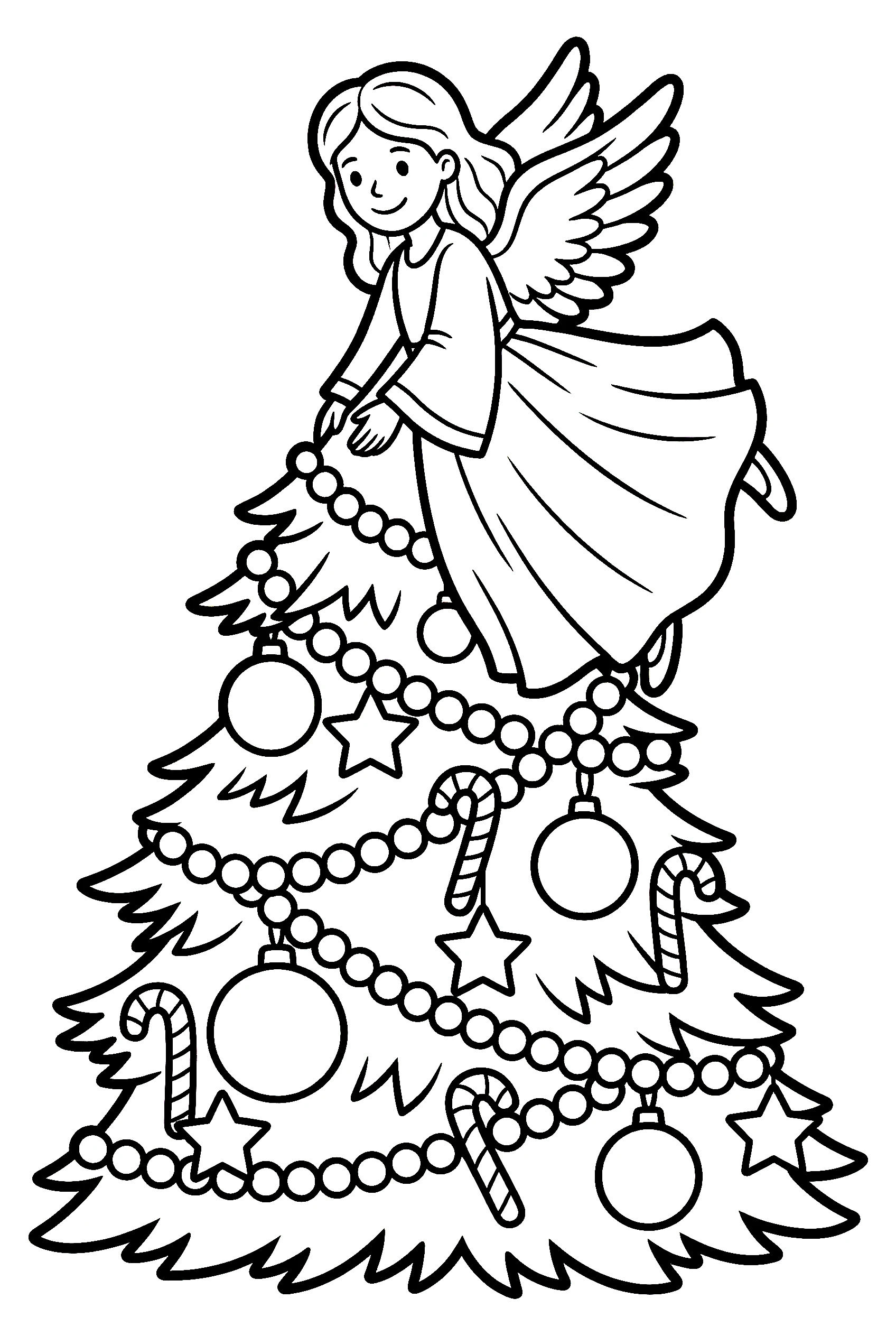 christmas angel tree topper drawing for kids