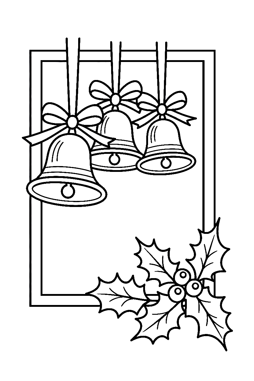 christmas bells doorway coloring pages