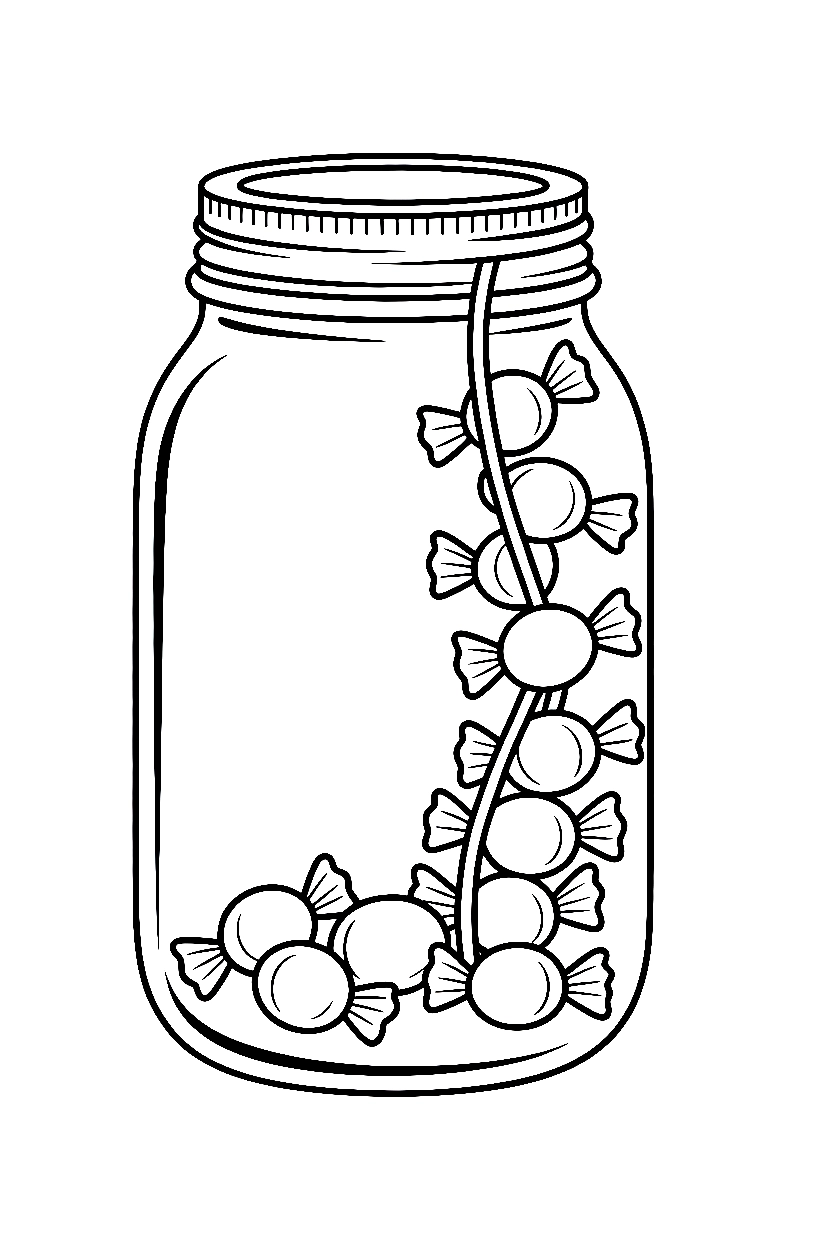 climbing jar candy drawing