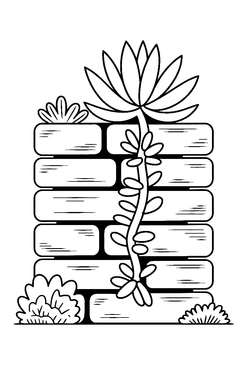 climbing succulent stone crack coloring pages climbing succulent stone crack coloring pages