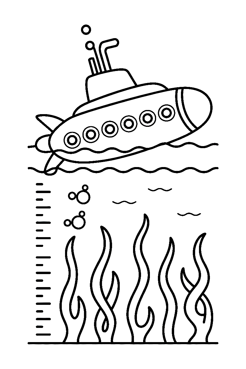 climbing water layers submarine drawing