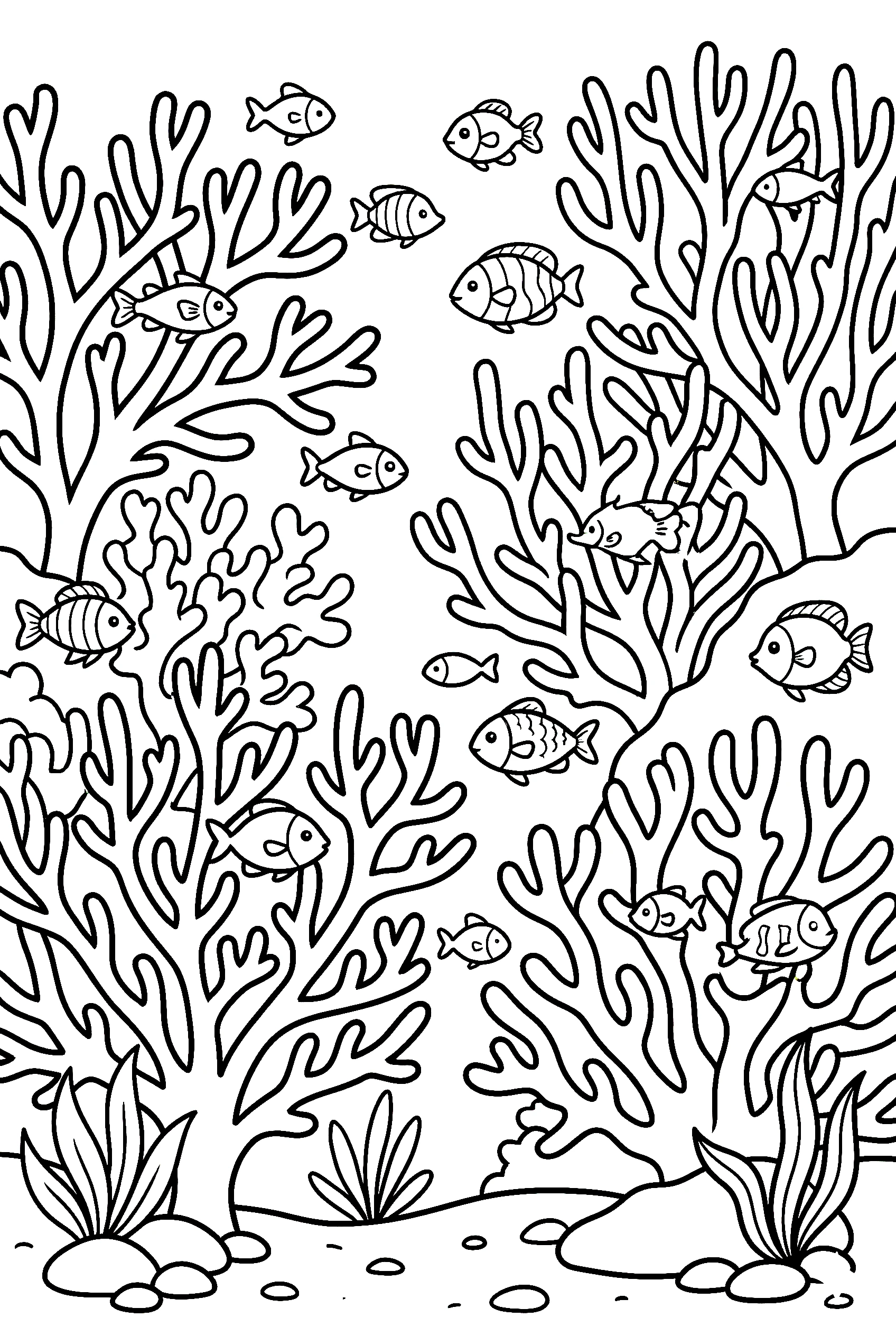 coral reef ecosystem coloring pages