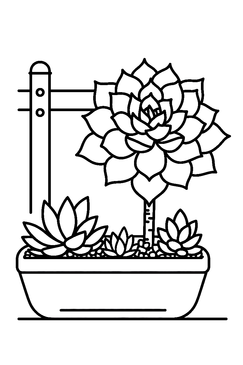 corner planter with fence succulent printable sheet corner planter with fence succulent printable sheet