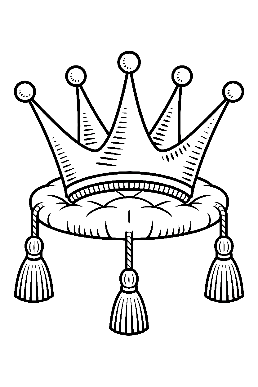crown velvet cushion coloring pages crown velvet cushion coloring pages