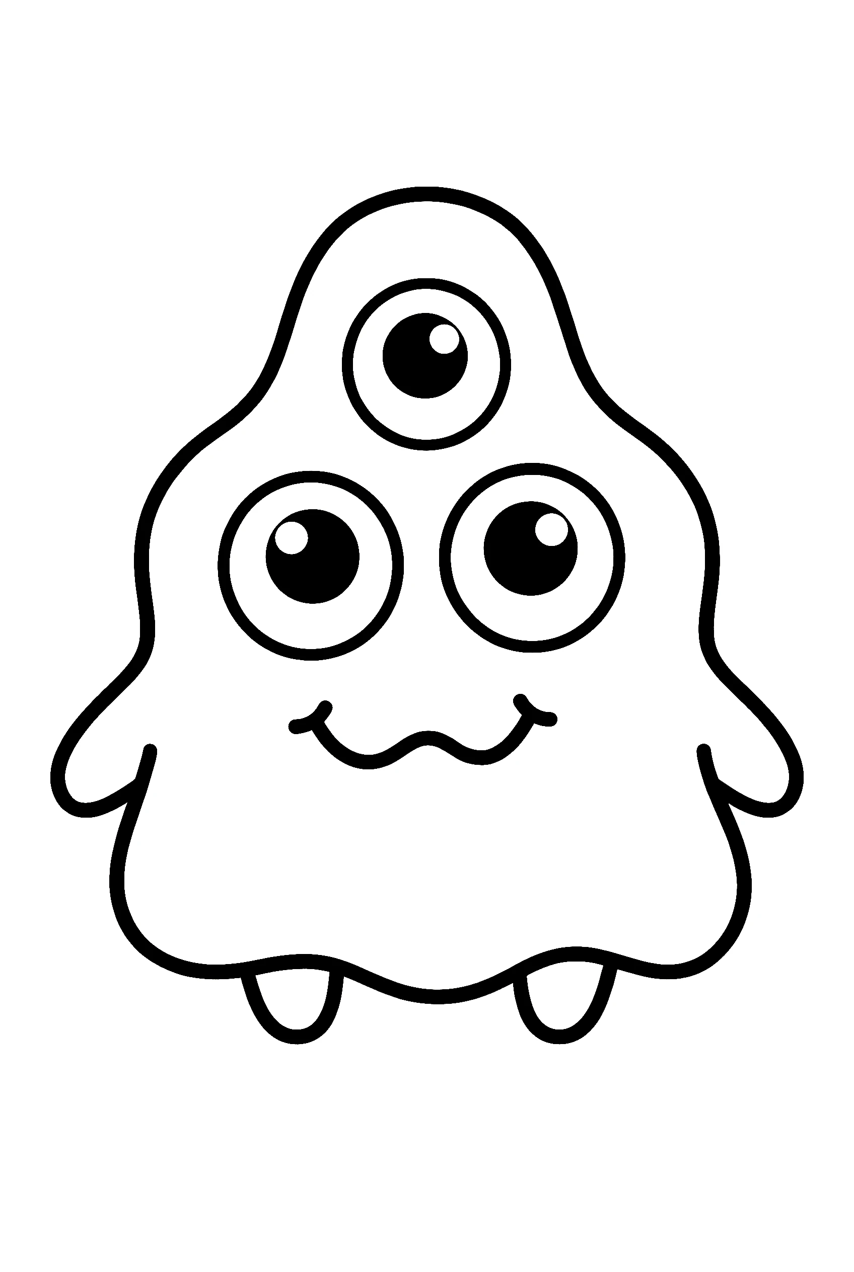 cute blob monster drawing for kids