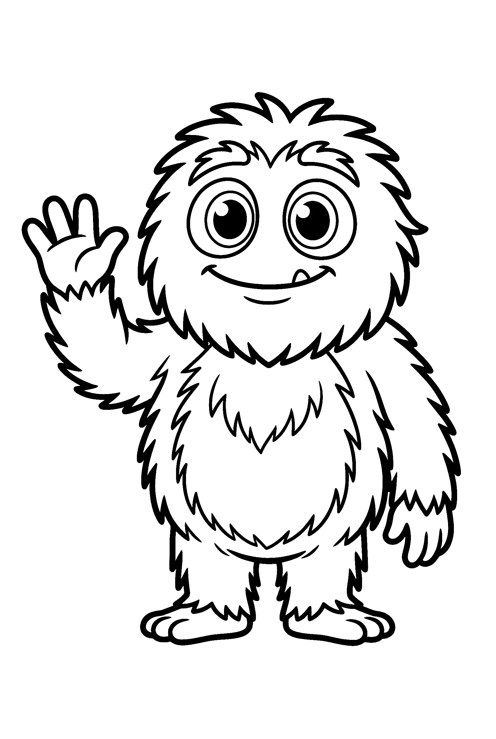 cute furry monster coloring pages