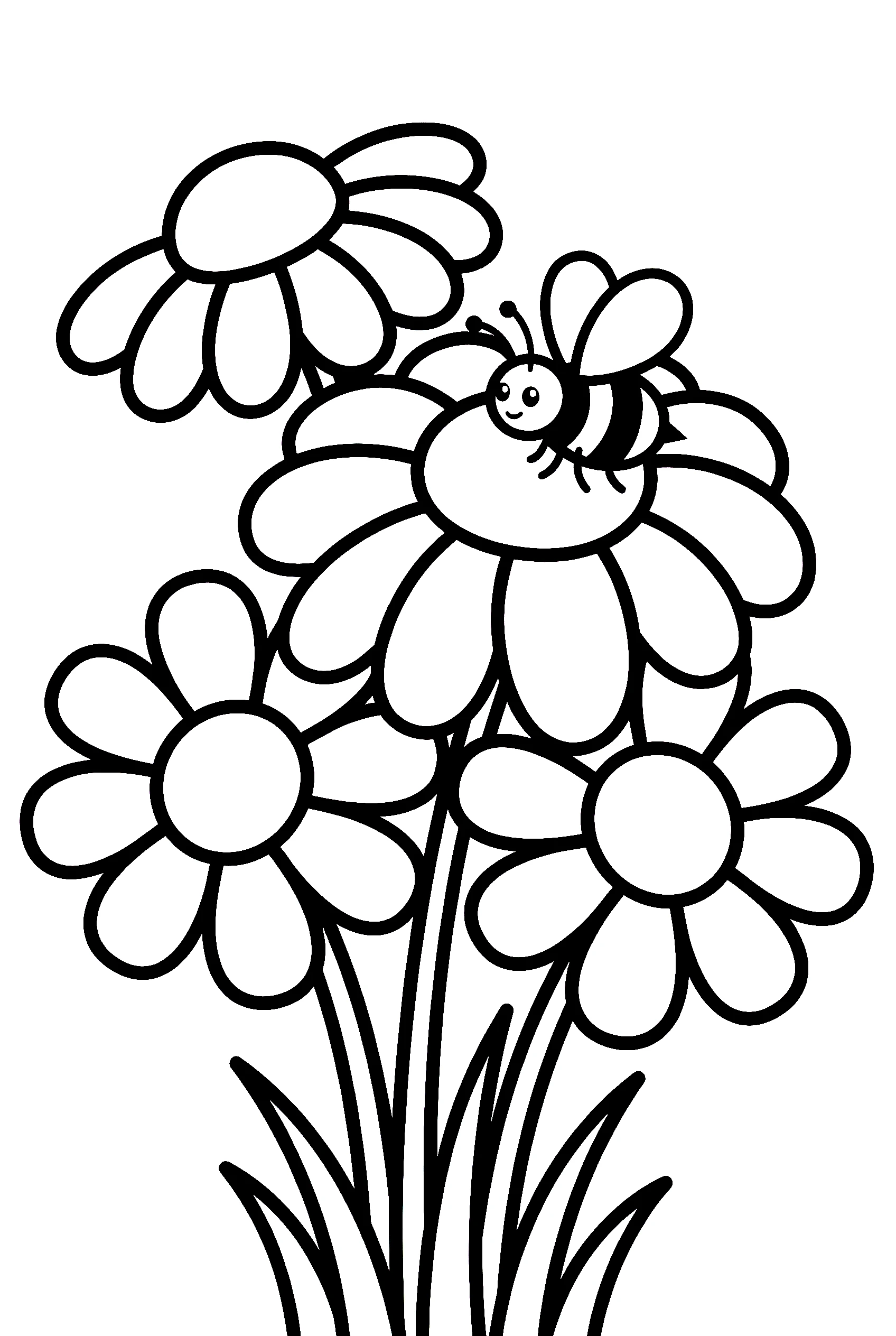 daisies honeybee pollination printable sheet