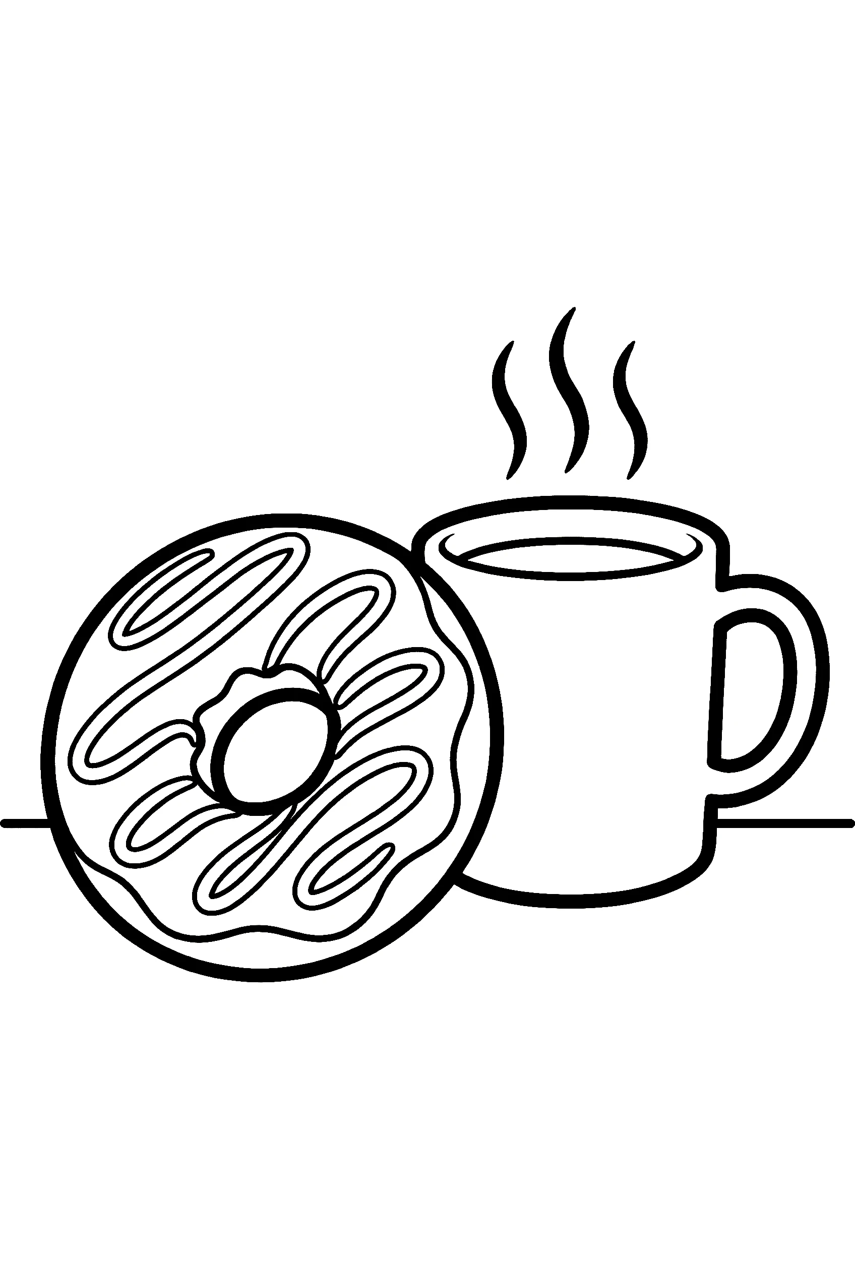 Donut Coloring Pages