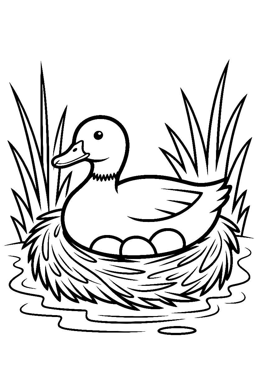 duck nesting marsh grass coloring pages duck nesting marsh grass coloring pages