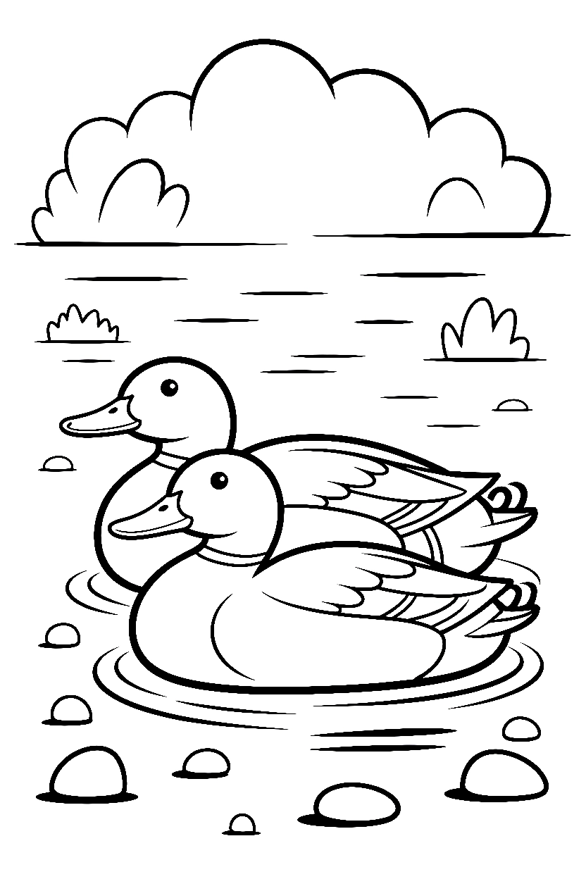 ducks resting shore heads tucked printable sheet ducks resting shore heads tucked printable sheet