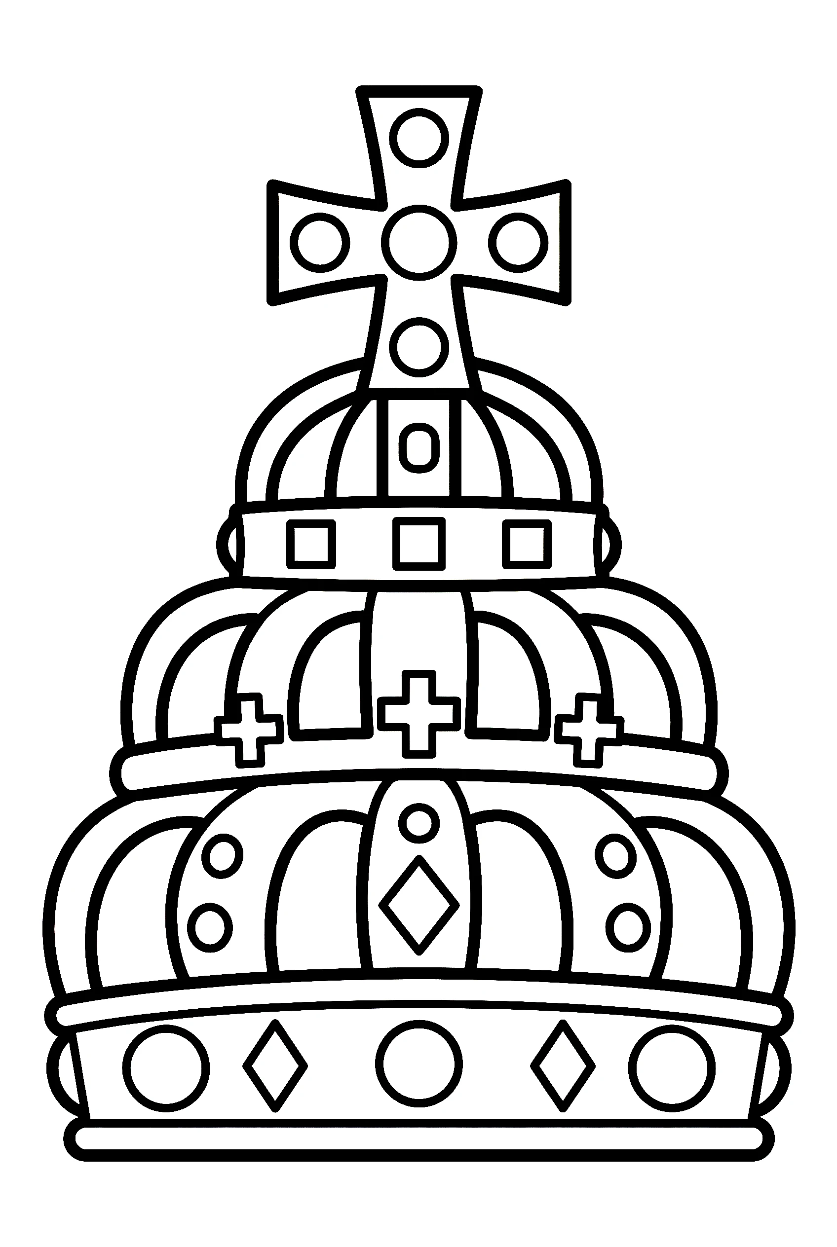 emperor tiered crown printable sheet