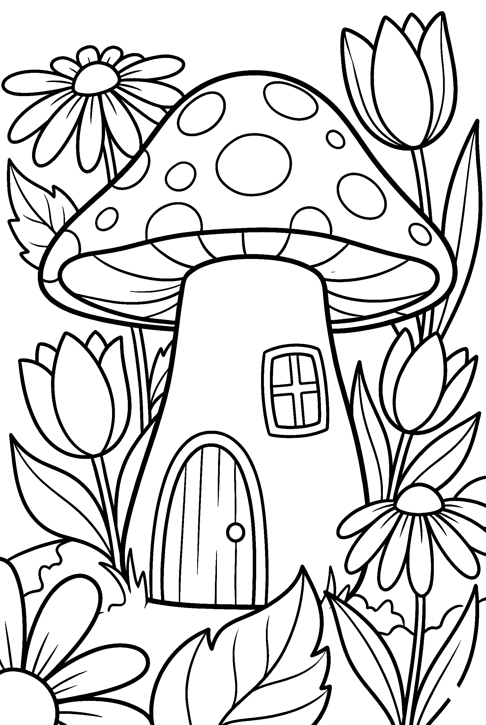 Mushroom Coloring Pages