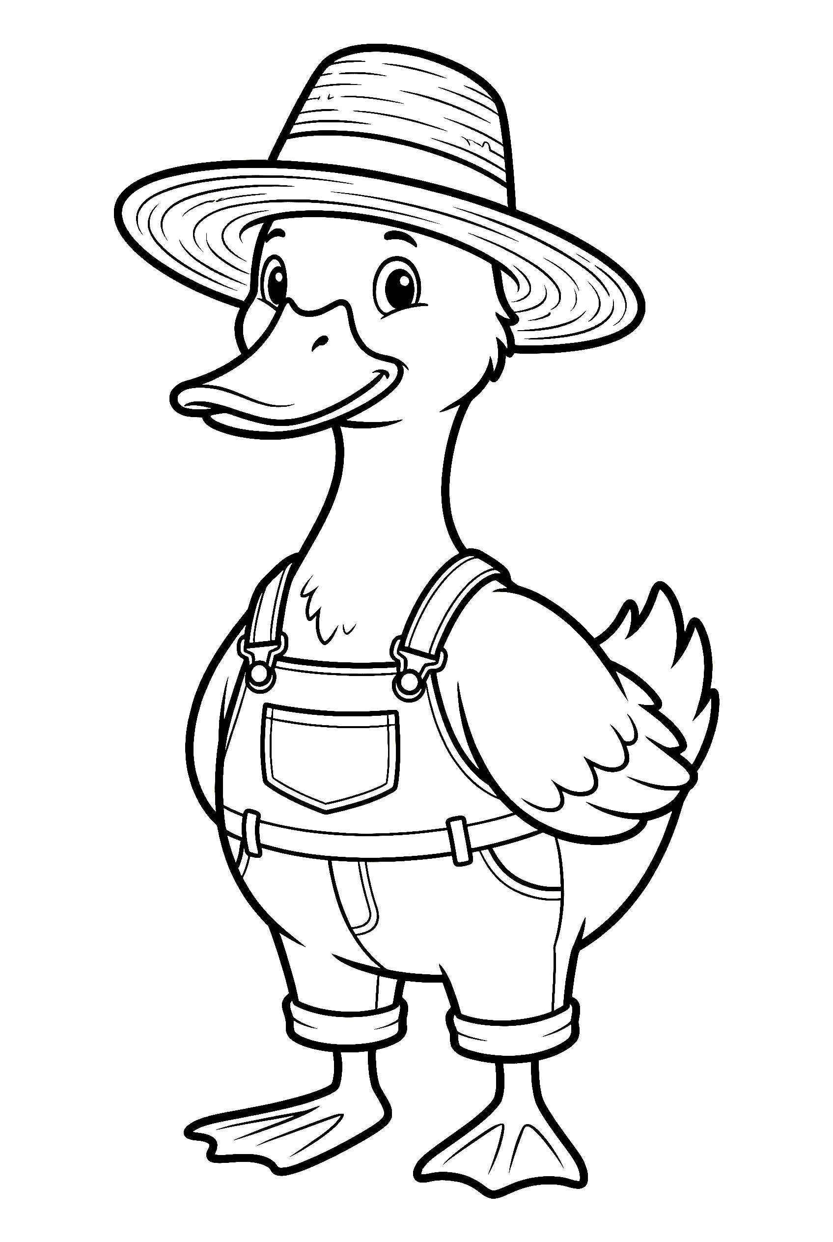 farmer duck coloring pages hat