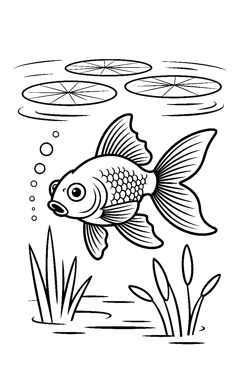 fish pond lilypads printable sheet