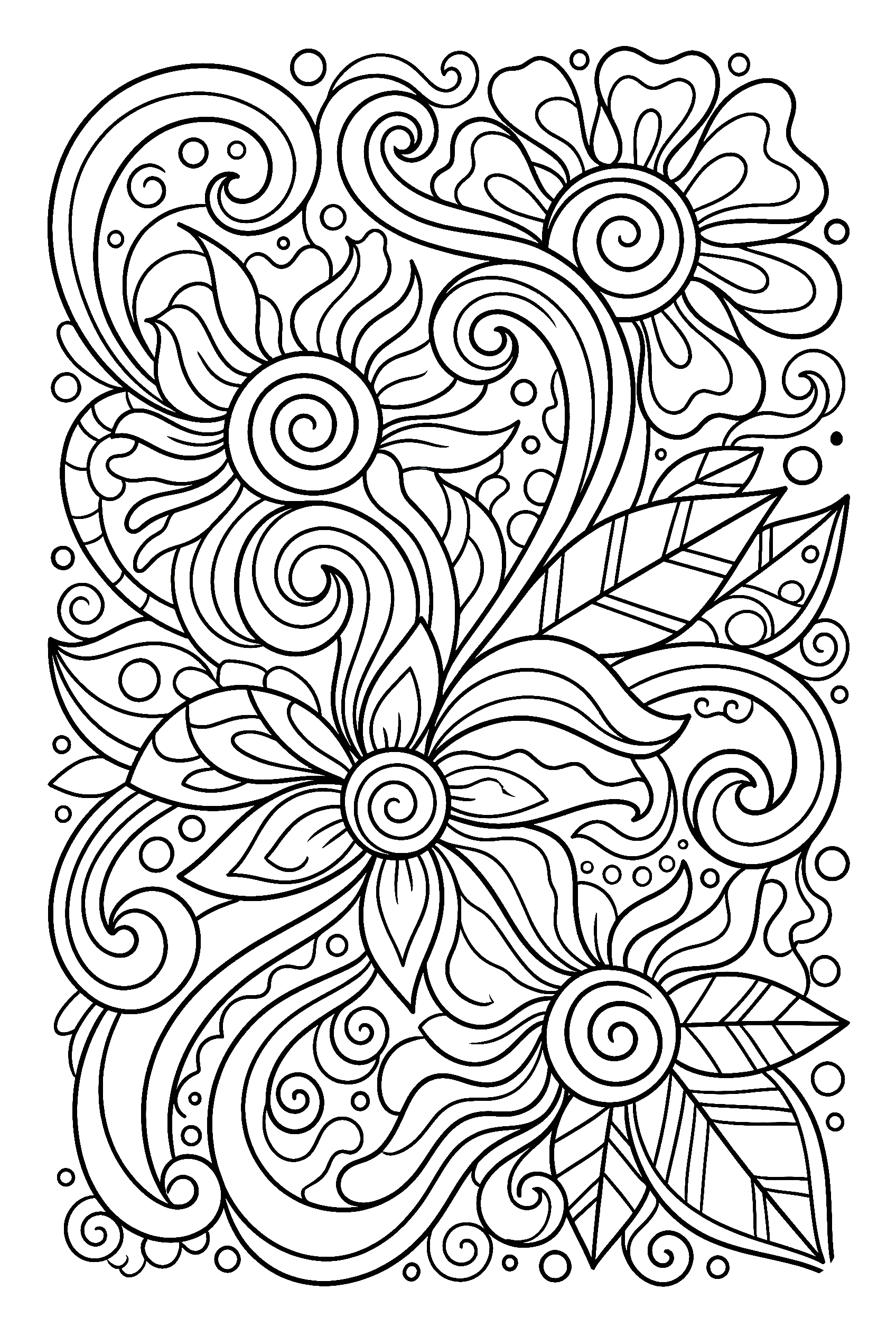 floral coloring pages