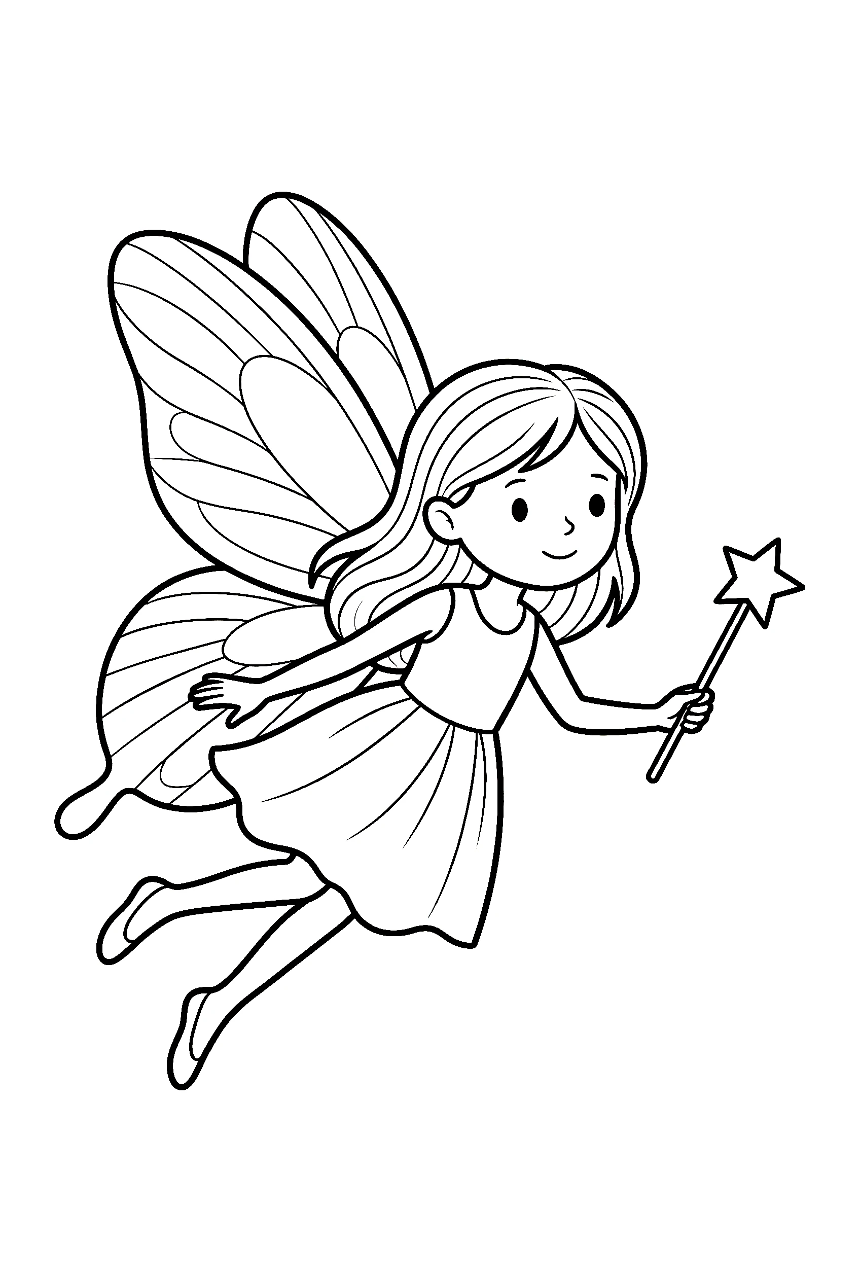 flying butterfly fairy coloring pages