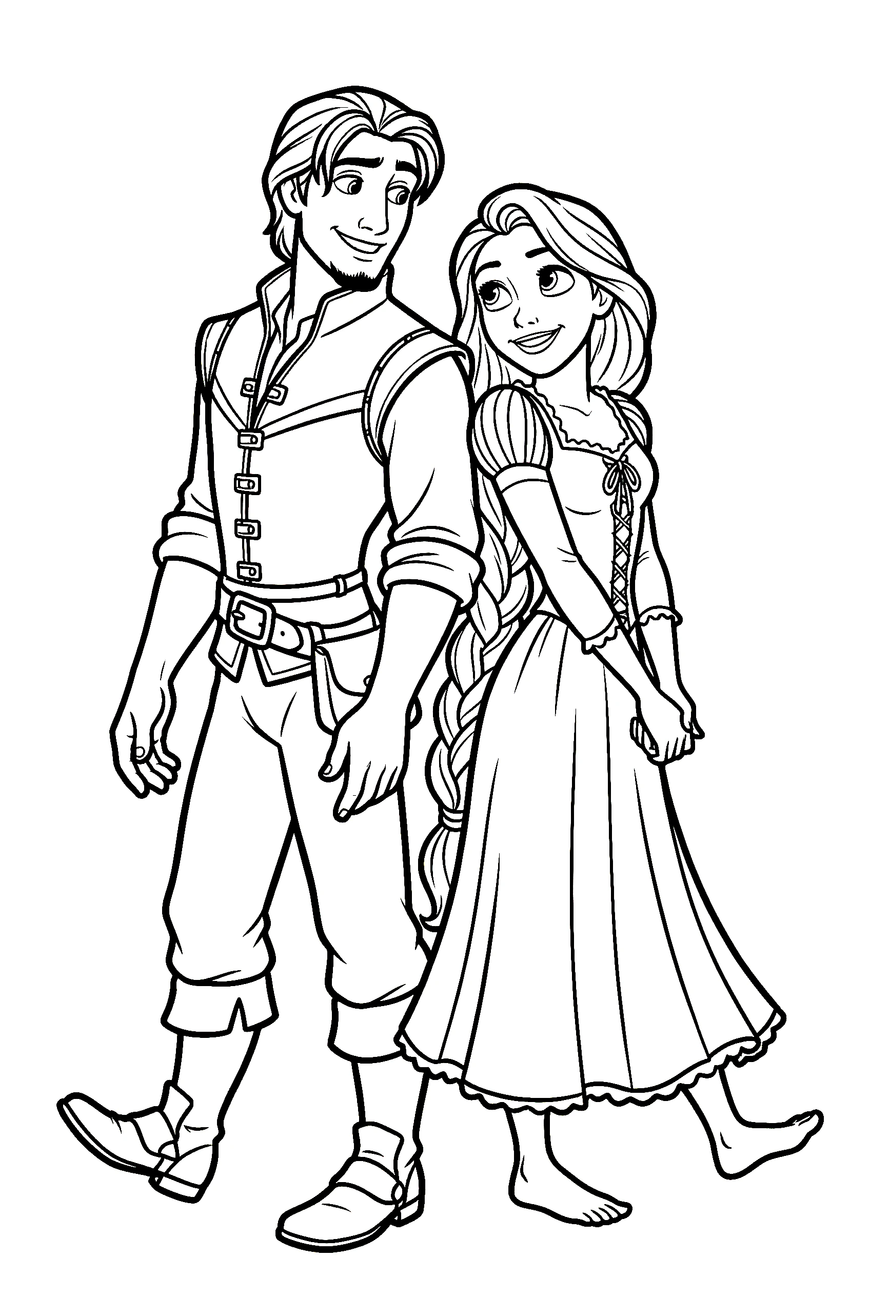 flynn rider rapunzel printable sheet