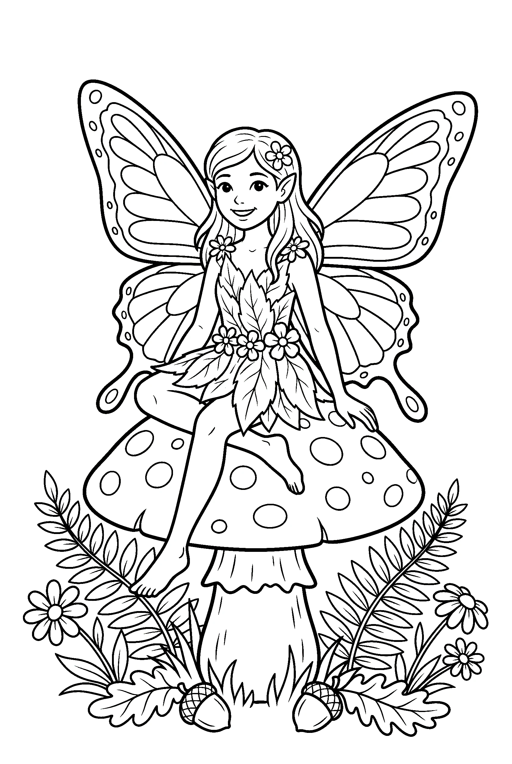 forest fairy creatures coloring pages