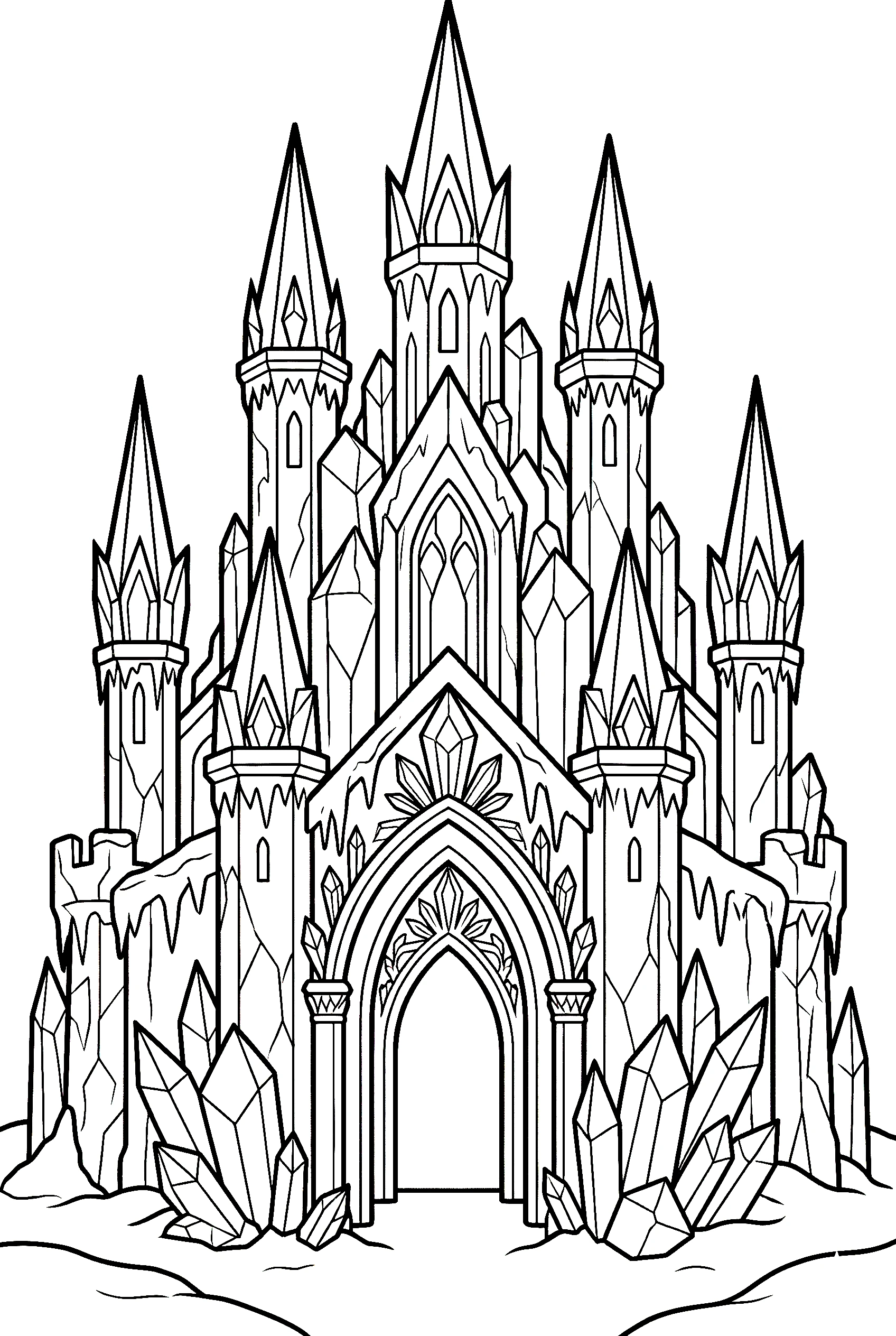 frozen ice castle coloring pages