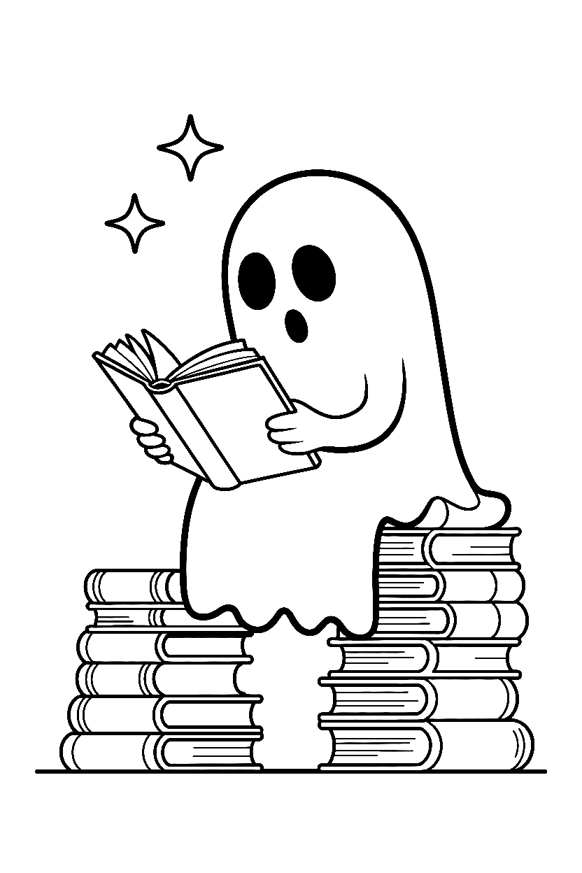 ghost attic reading drawing