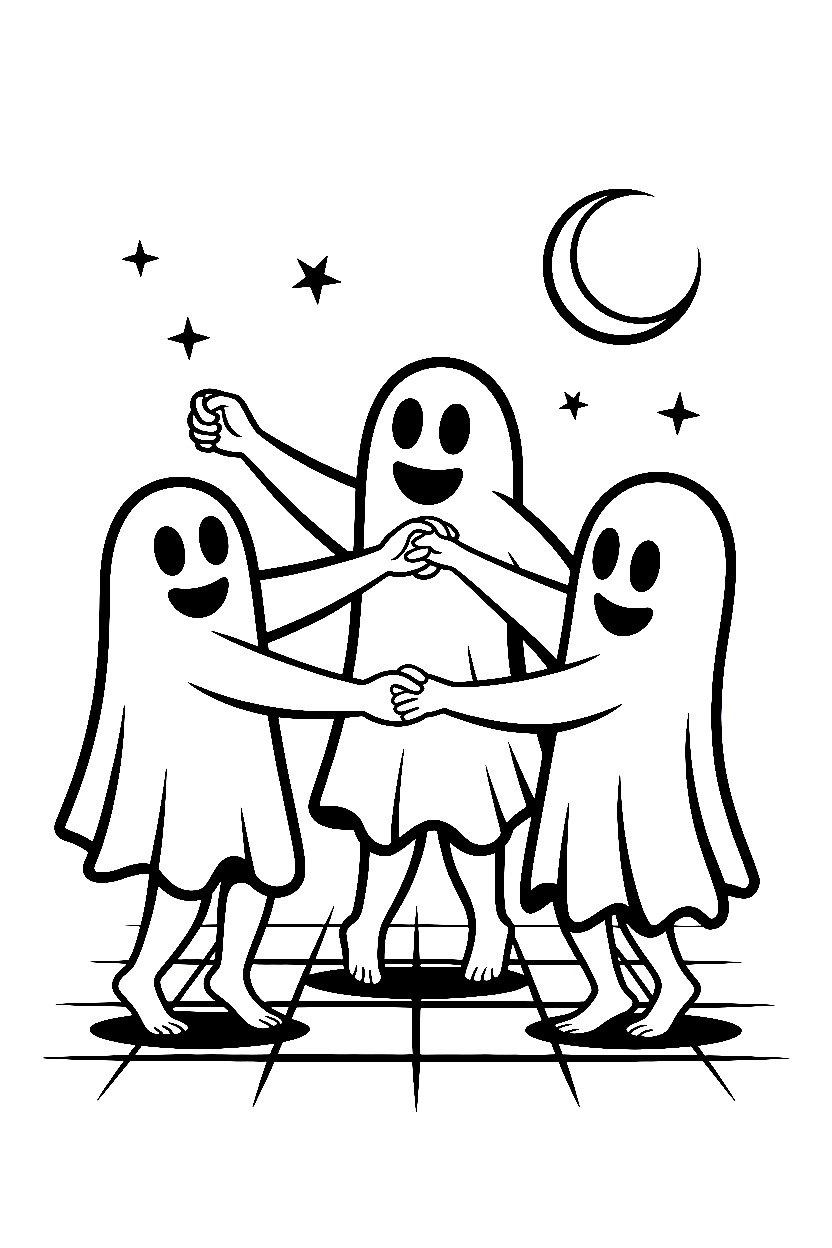 ghost circle dance printable sheet