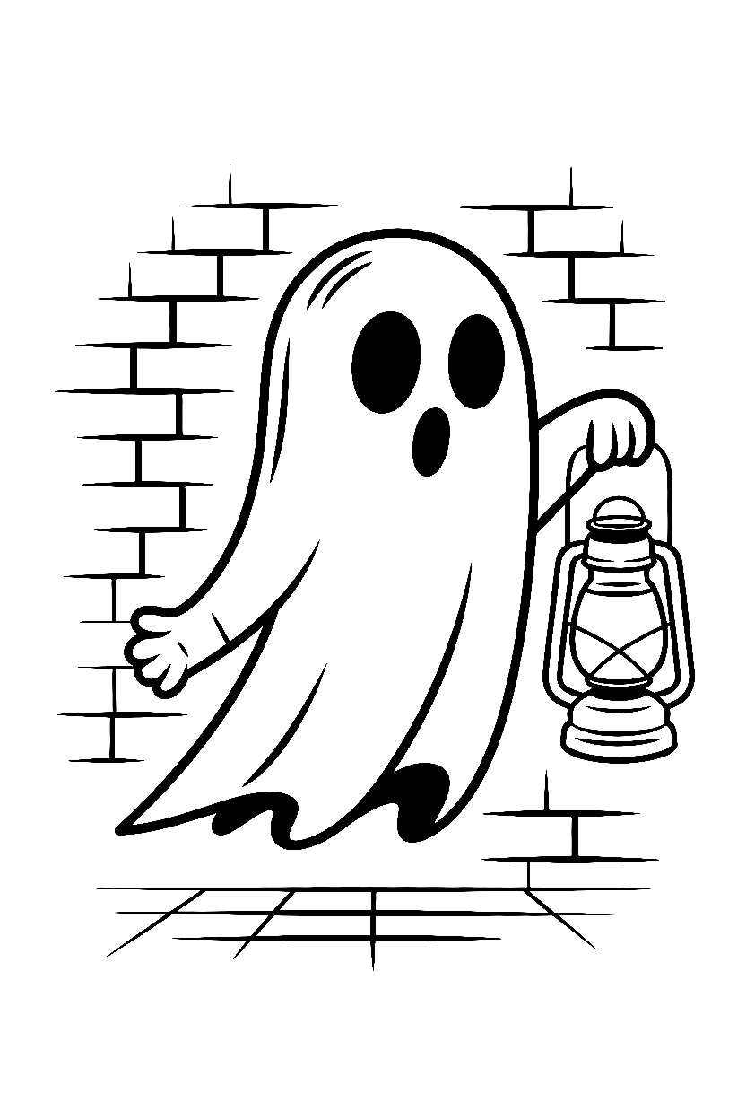 ghost lantern corridor printable sheet
