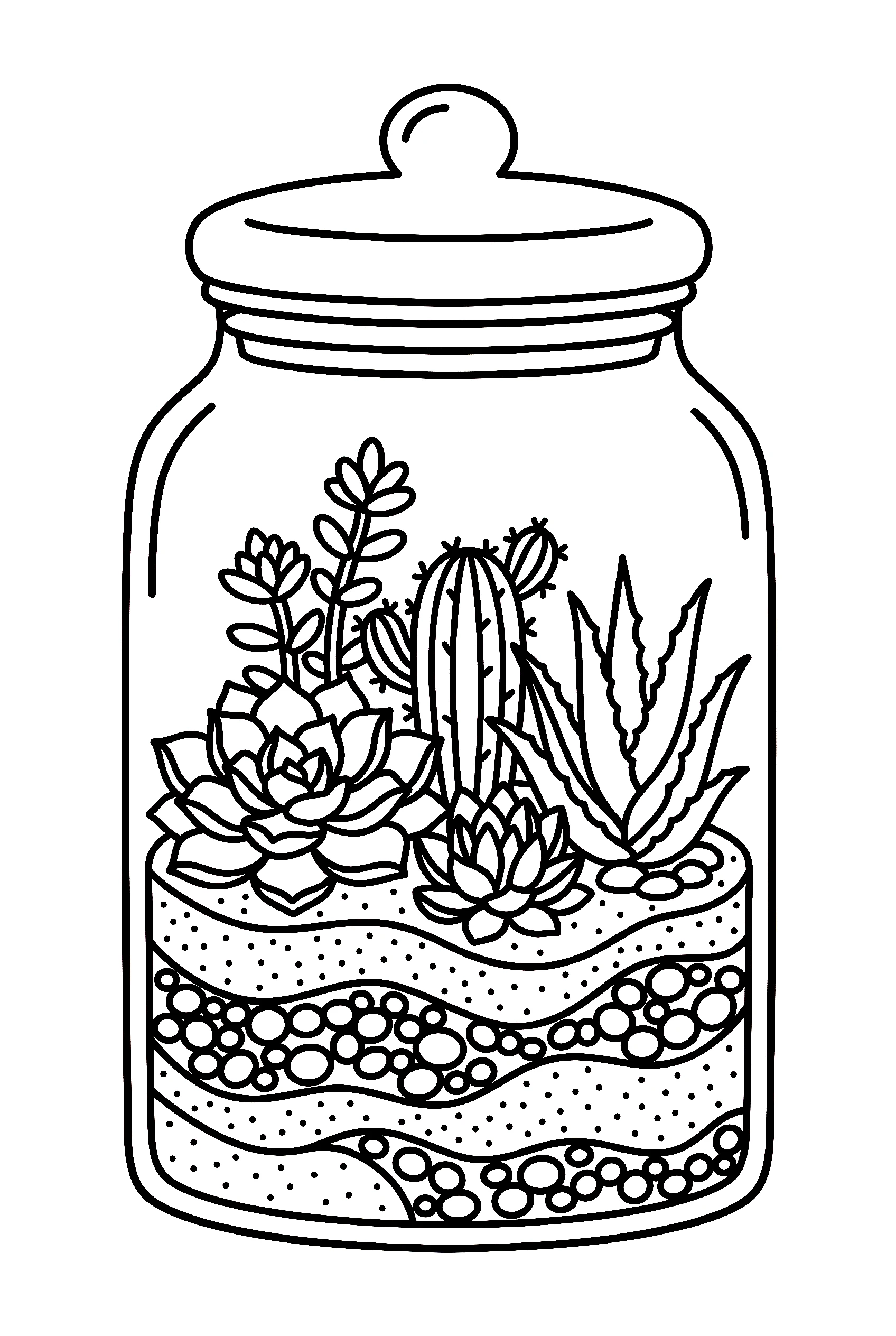 glass terrarium arrangement printable sheet