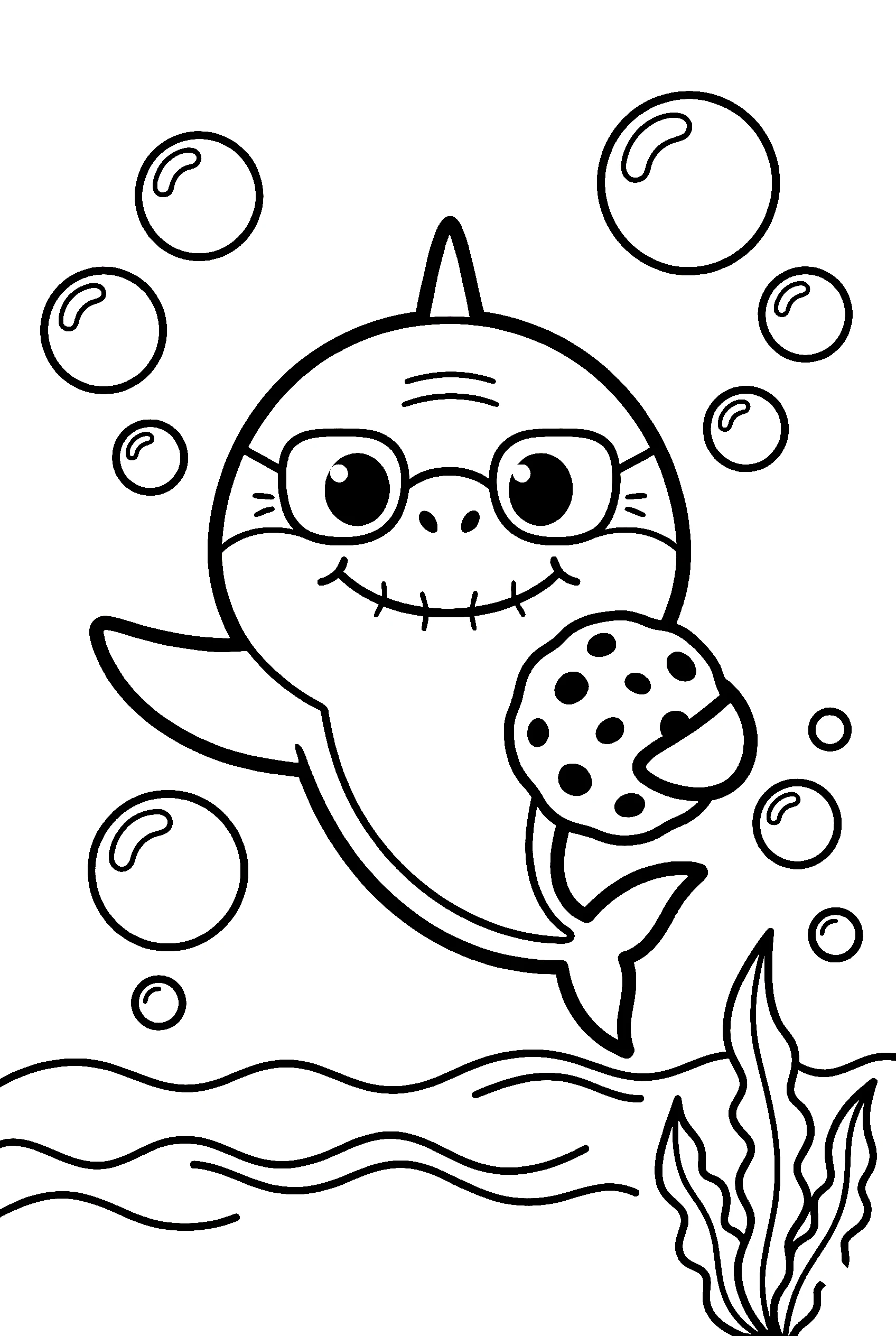 grandma shark glasses printable page