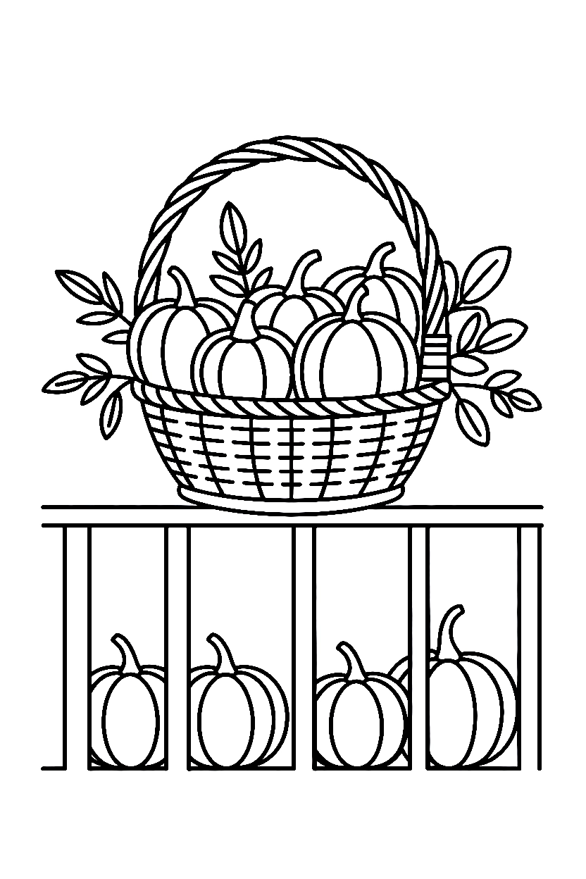 harvest porch railing printable sheet