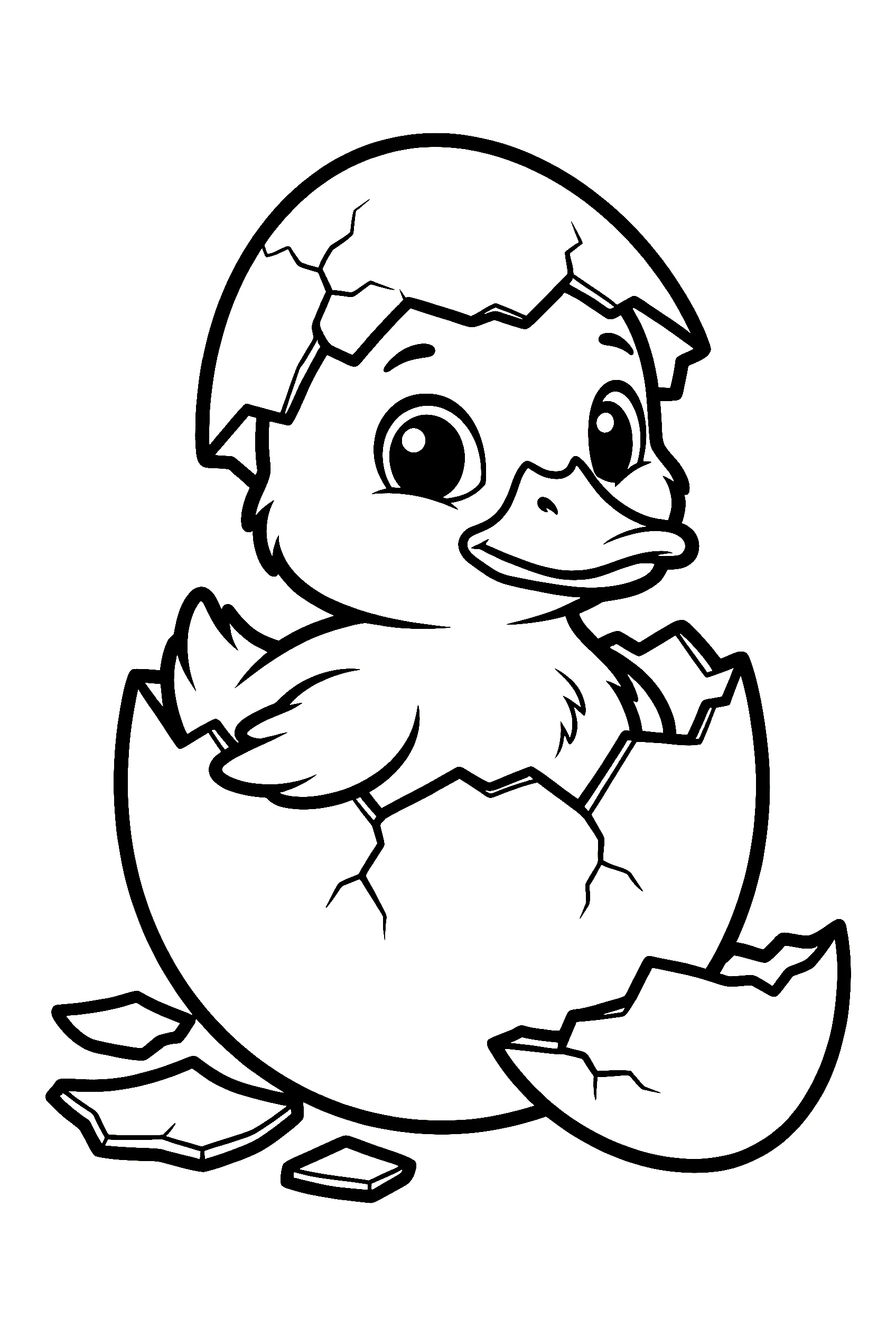 hatching baby duck coloring pages