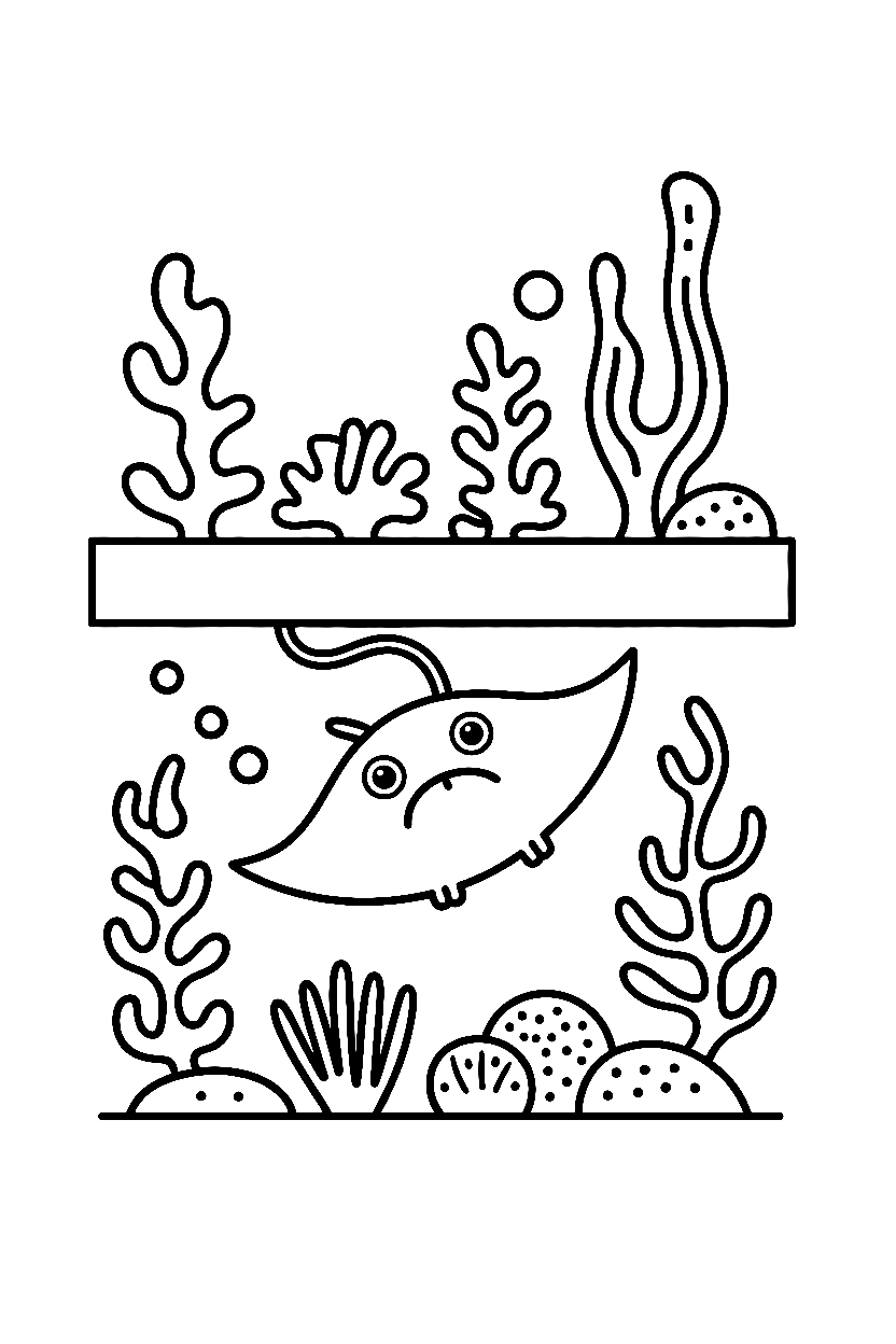 hiding stingray cave coloring pages